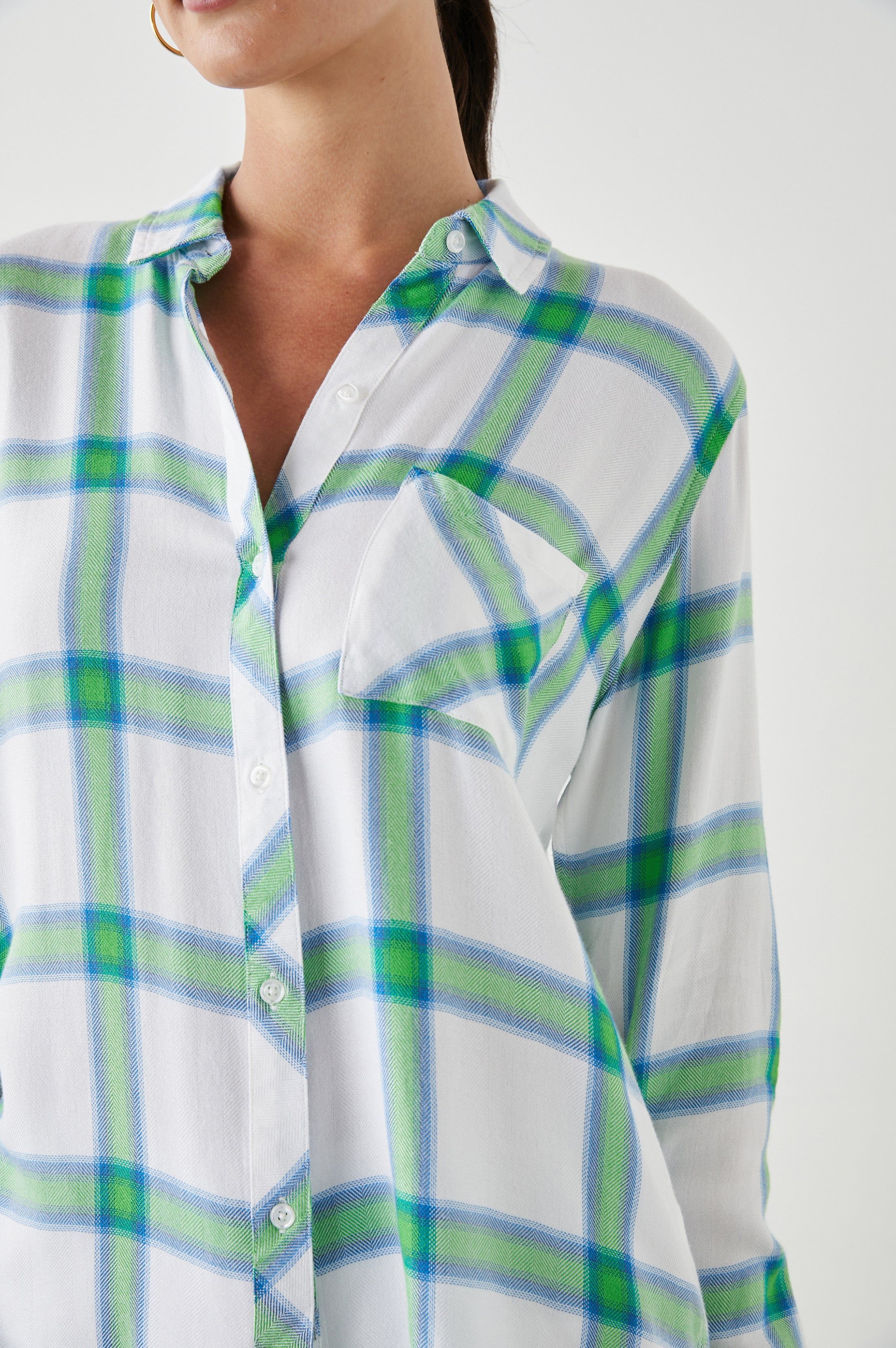 HUNTER SHIRT - AZURE LIME sold by Rails product image thumbnail 2