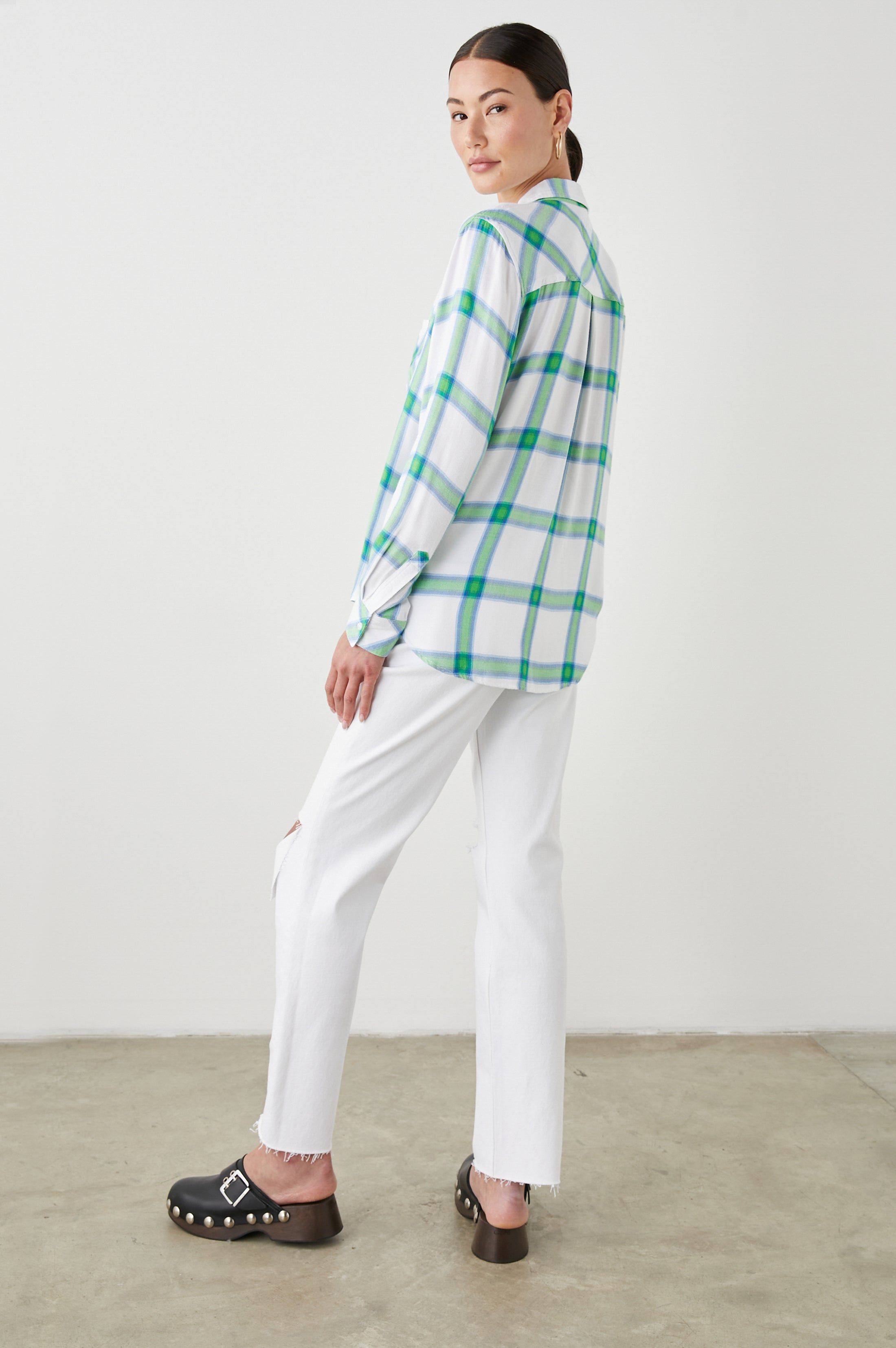 HUNTER SHIRT - AZURE LIME sold by Rails product image thumbnail 4