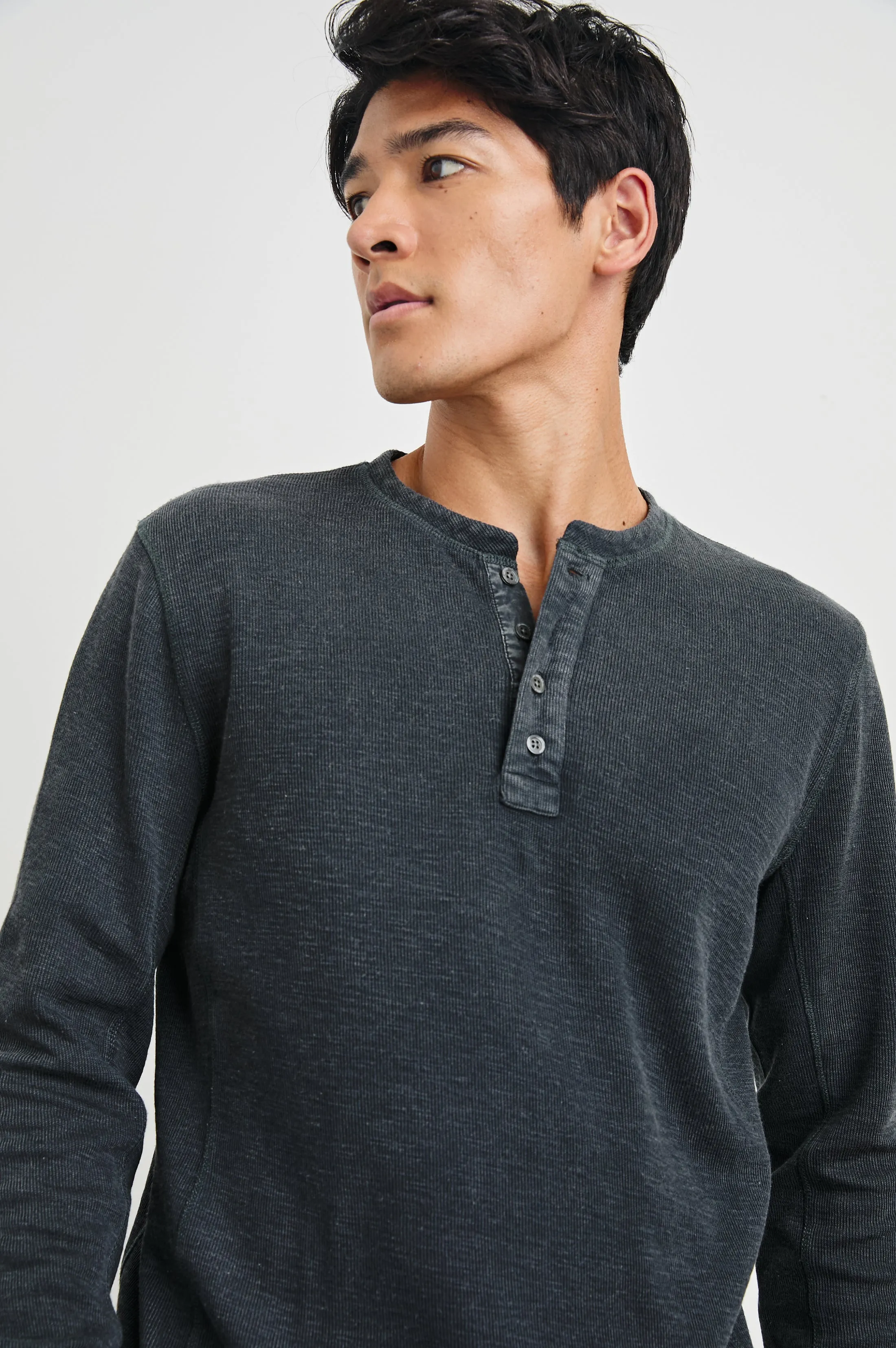 SOTO HENLEY - WASHED BLACK sold by Rails product image thumbnail 3