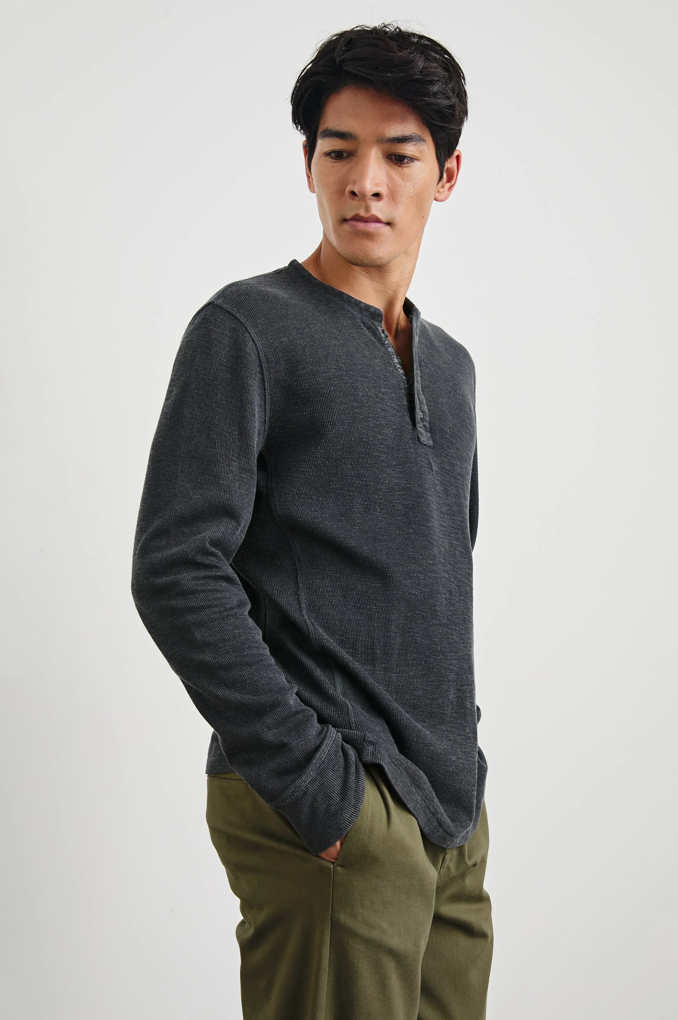 SOTO HENLEY - WASHED BLACK sold by Rails product image thumbnail 4