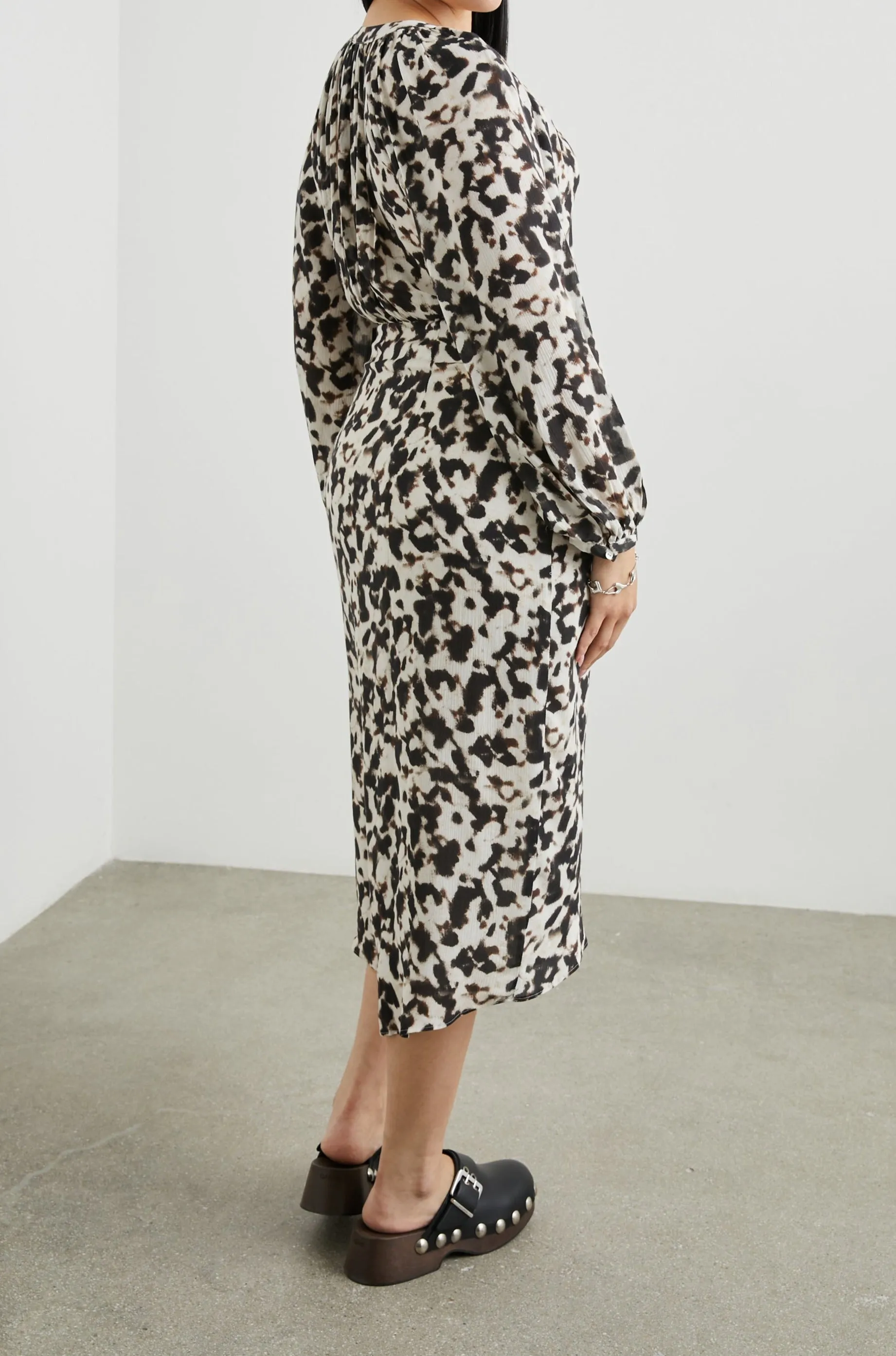 TYRA DRESS - BLURRED CHEETAH sold by Rails product image thumbnail 4