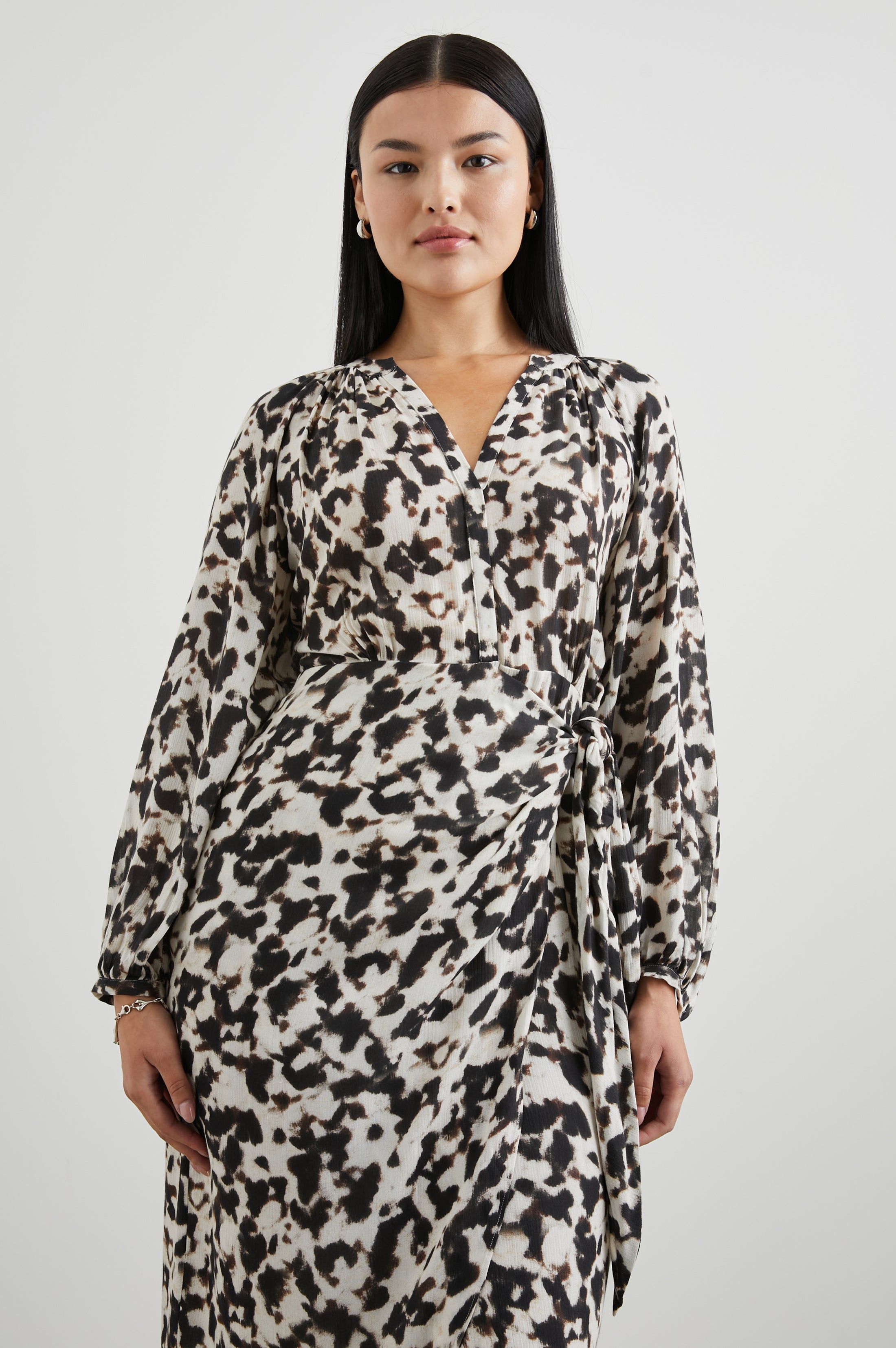 TYRA DRESS - BLURRED CHEETAH sold by Rails product image thumbnail 8