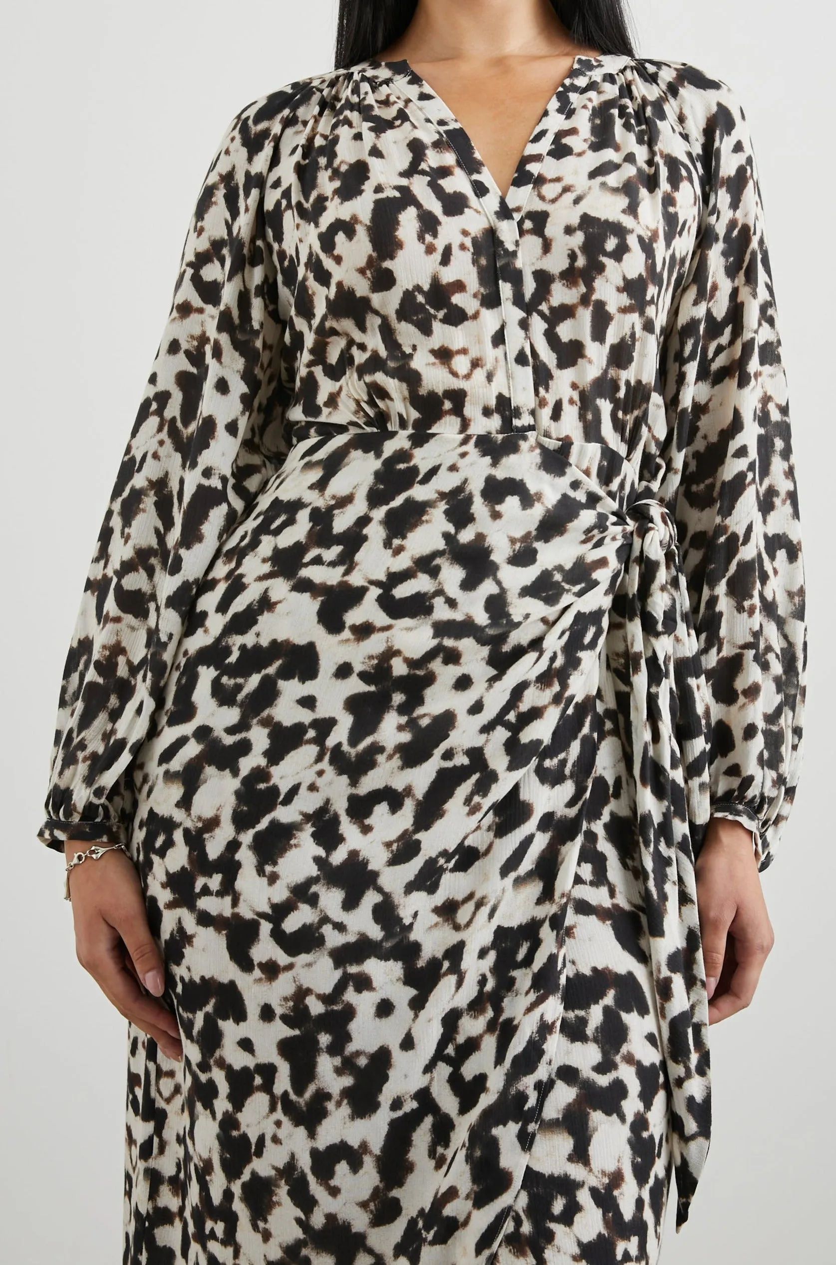TYRA DRESS - BLURRED CHEETAH sold by Rails product image thumbnail 3