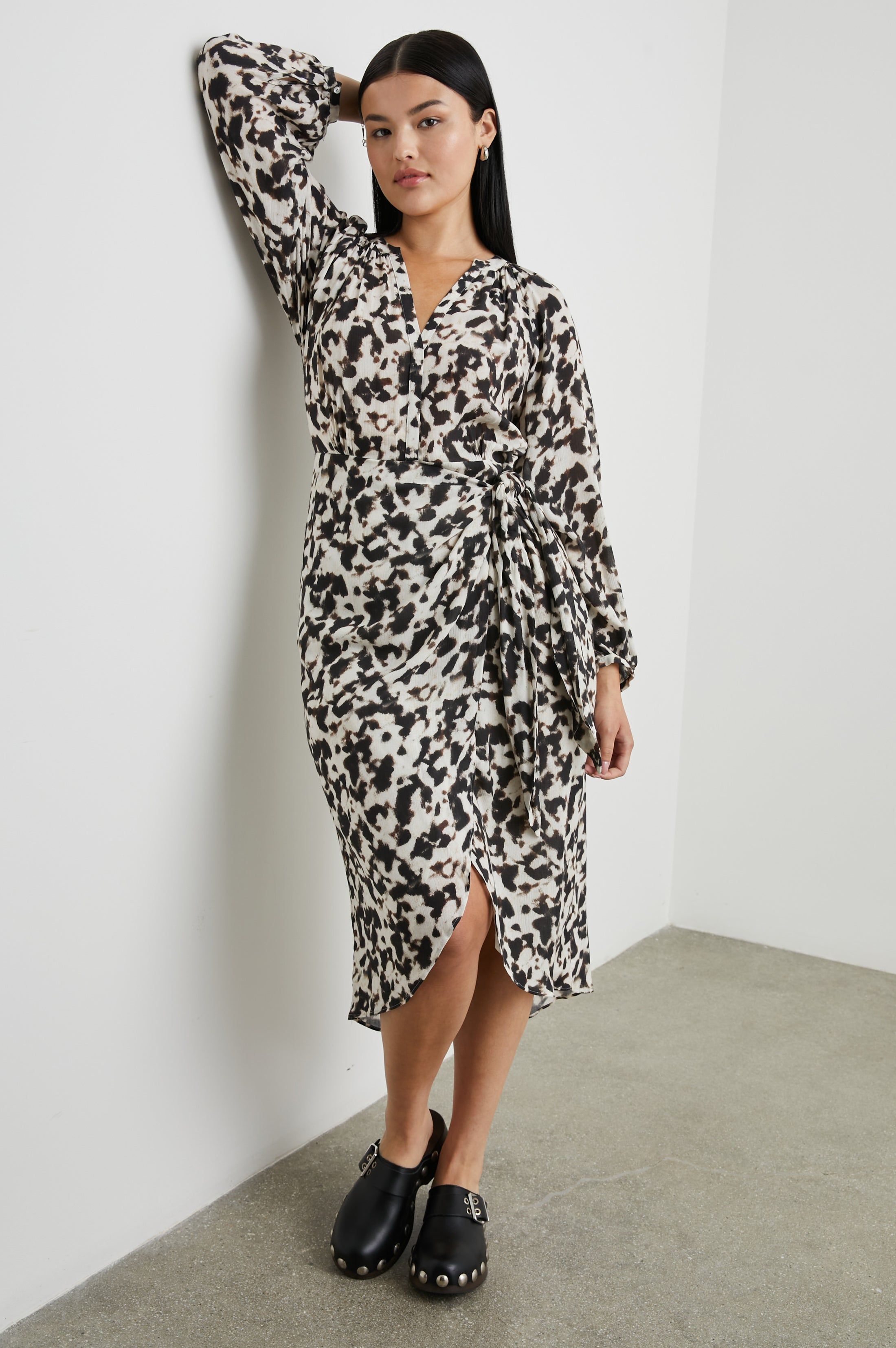 TYRA DRESS - BLURRED CHEETAH sold by Rails product image thumbnail 6