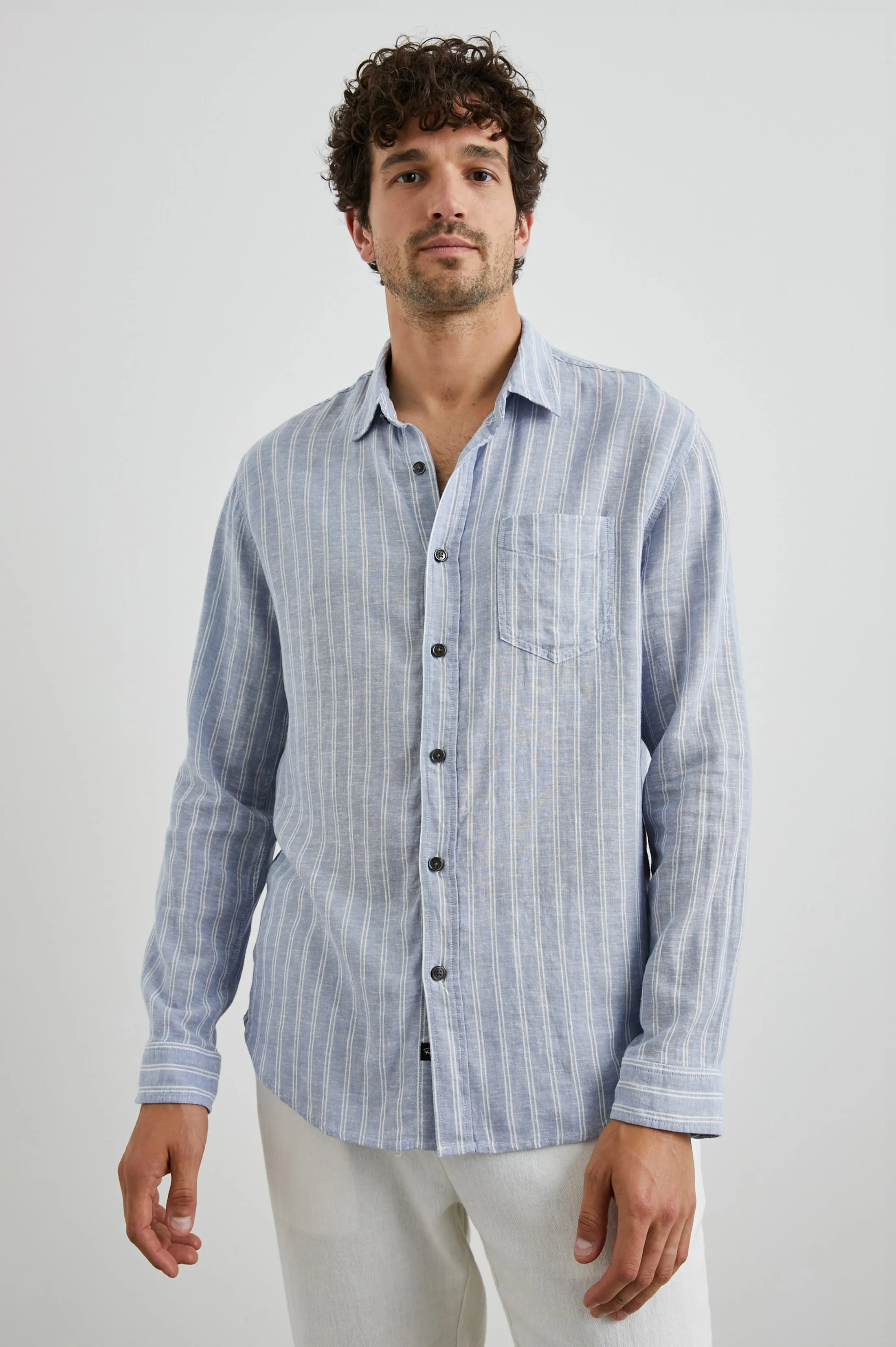 CONNOR SHIRT - DENIM WHITE PINSTRIPE sold by Rails product image thumbnail 3
