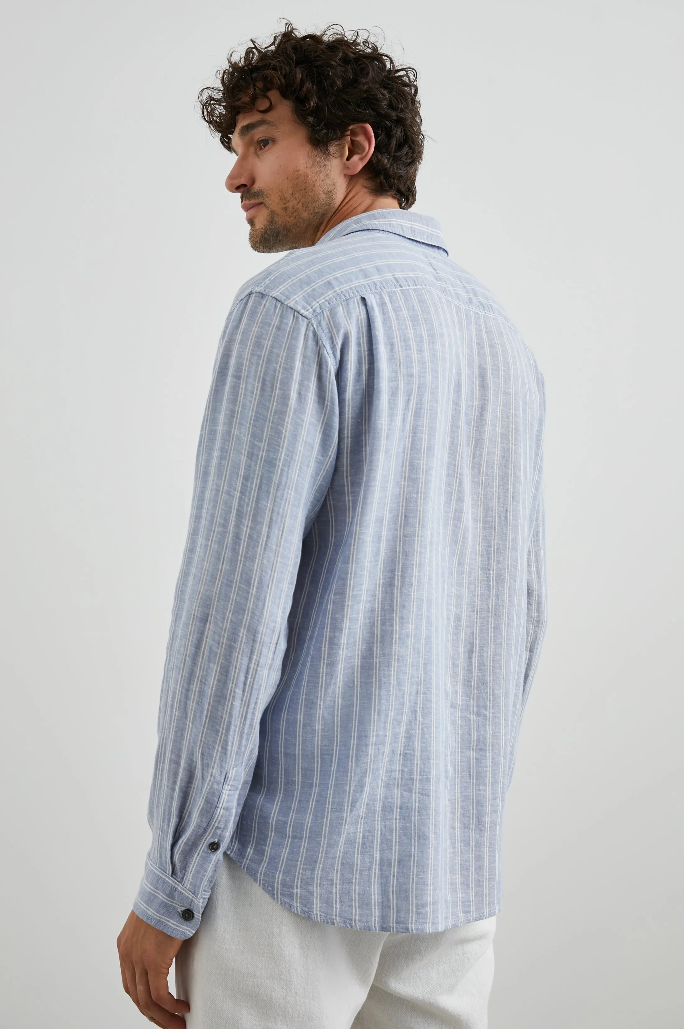 CONNOR SHIRT - DENIM WHITE PINSTRIPE sold by Rails product image thumbnail 5