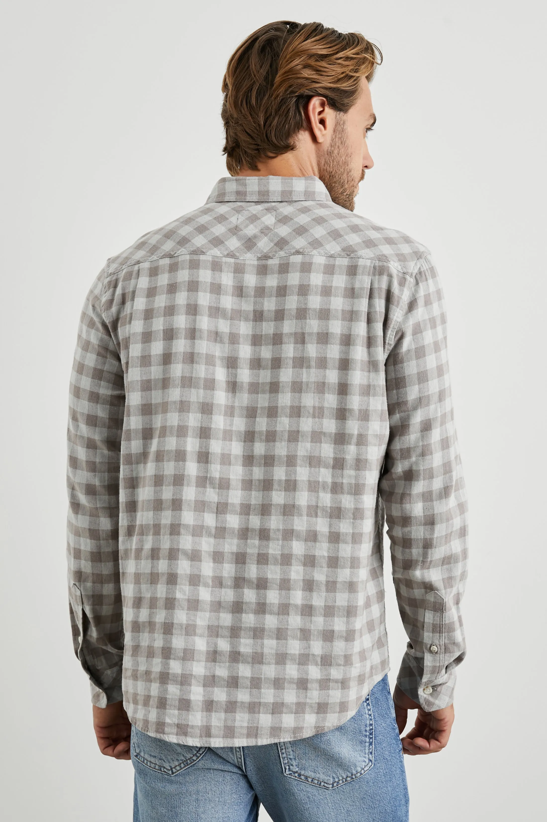 REID SHIRT - BIRCH BARK CHECK sold by Rails product image thumbnail 4