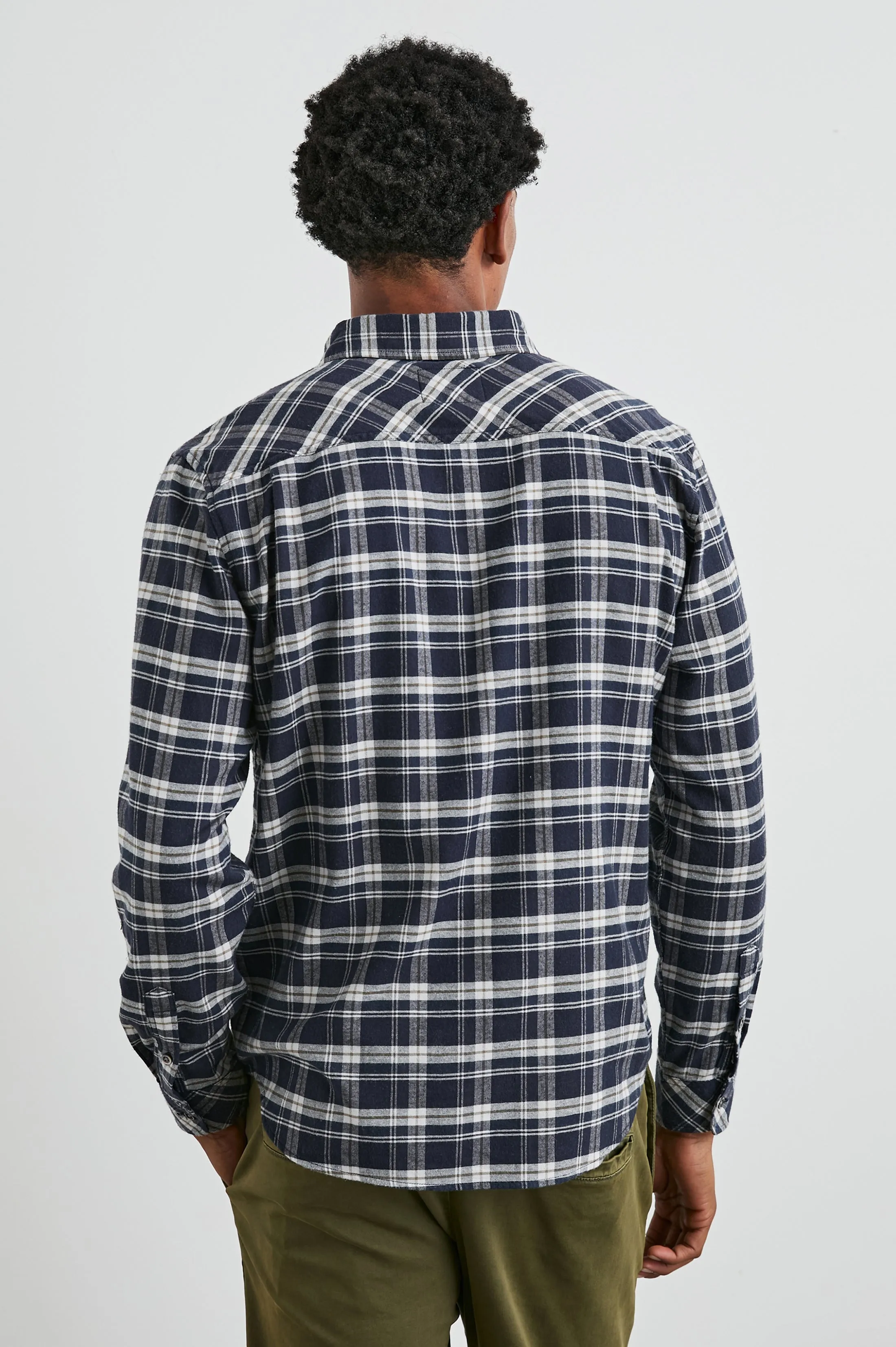 REID SHIRT - NAVY LENTIL CREAM sold by Rails product image thumbnail 5