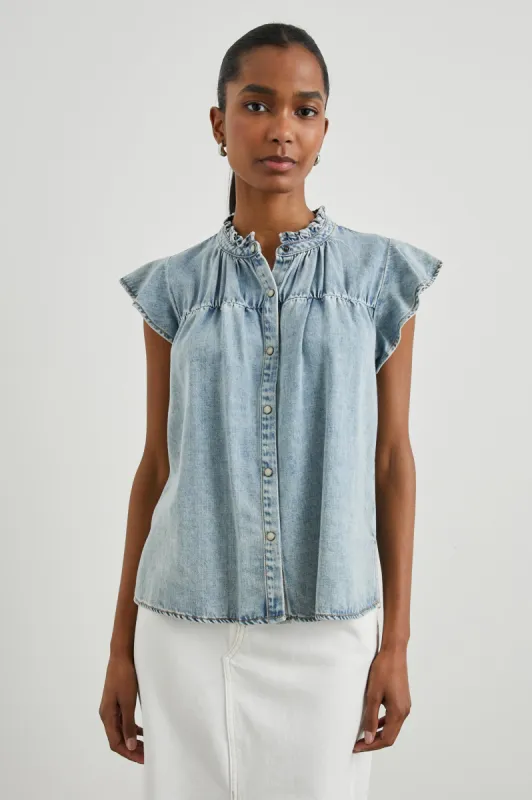 RUTHIE TOP - FADED INDIGO sold by Rails