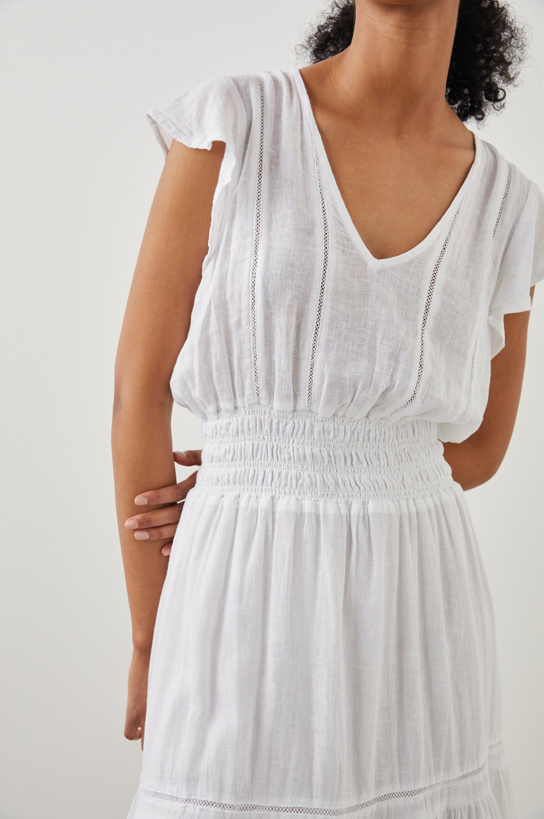 TARA DRESS - WHITE LACE DETAIL sold by Rails product image thumbnail 2