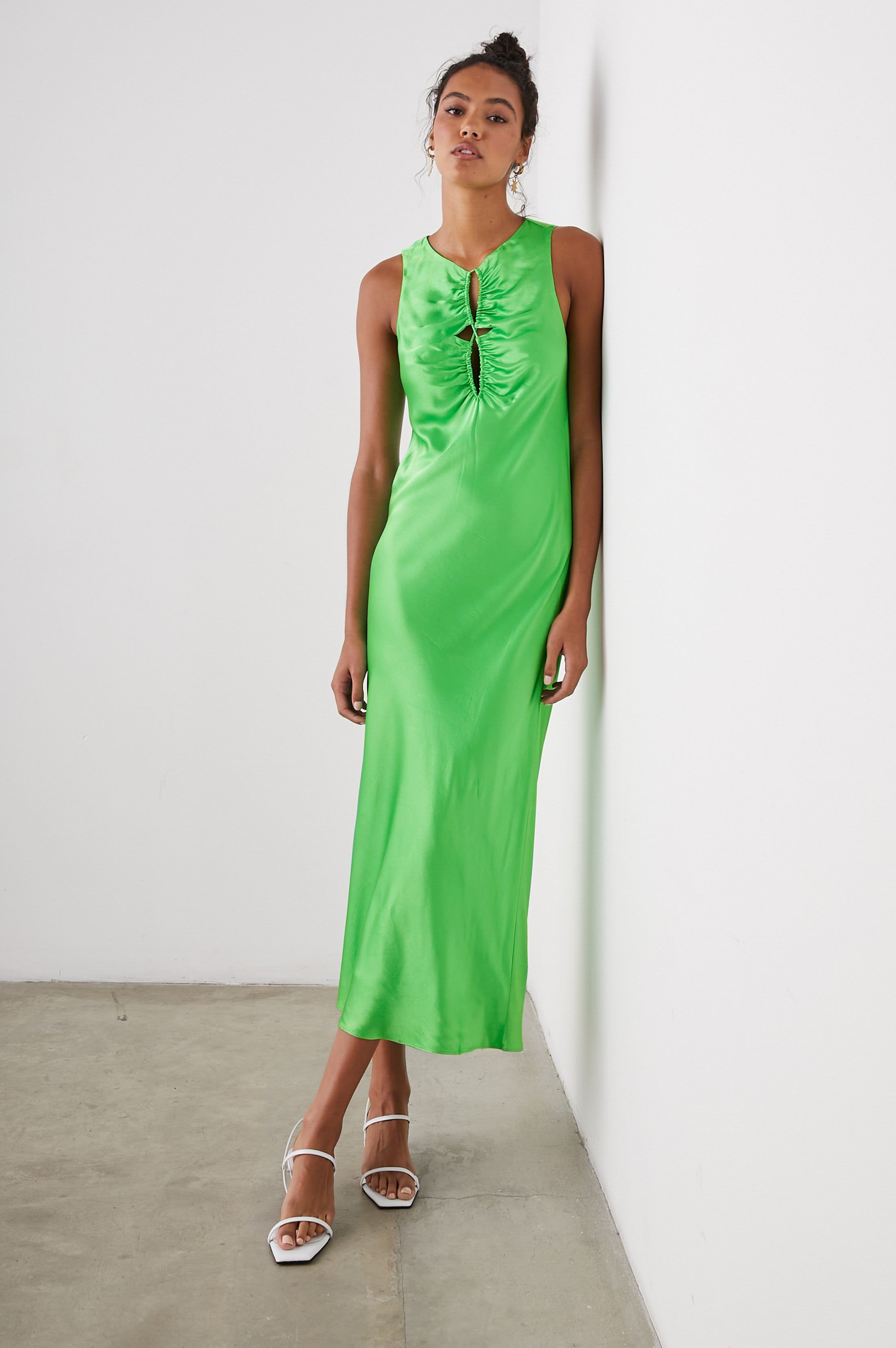 FIONA DRESS - VIBRANT GREEN sold by Rails