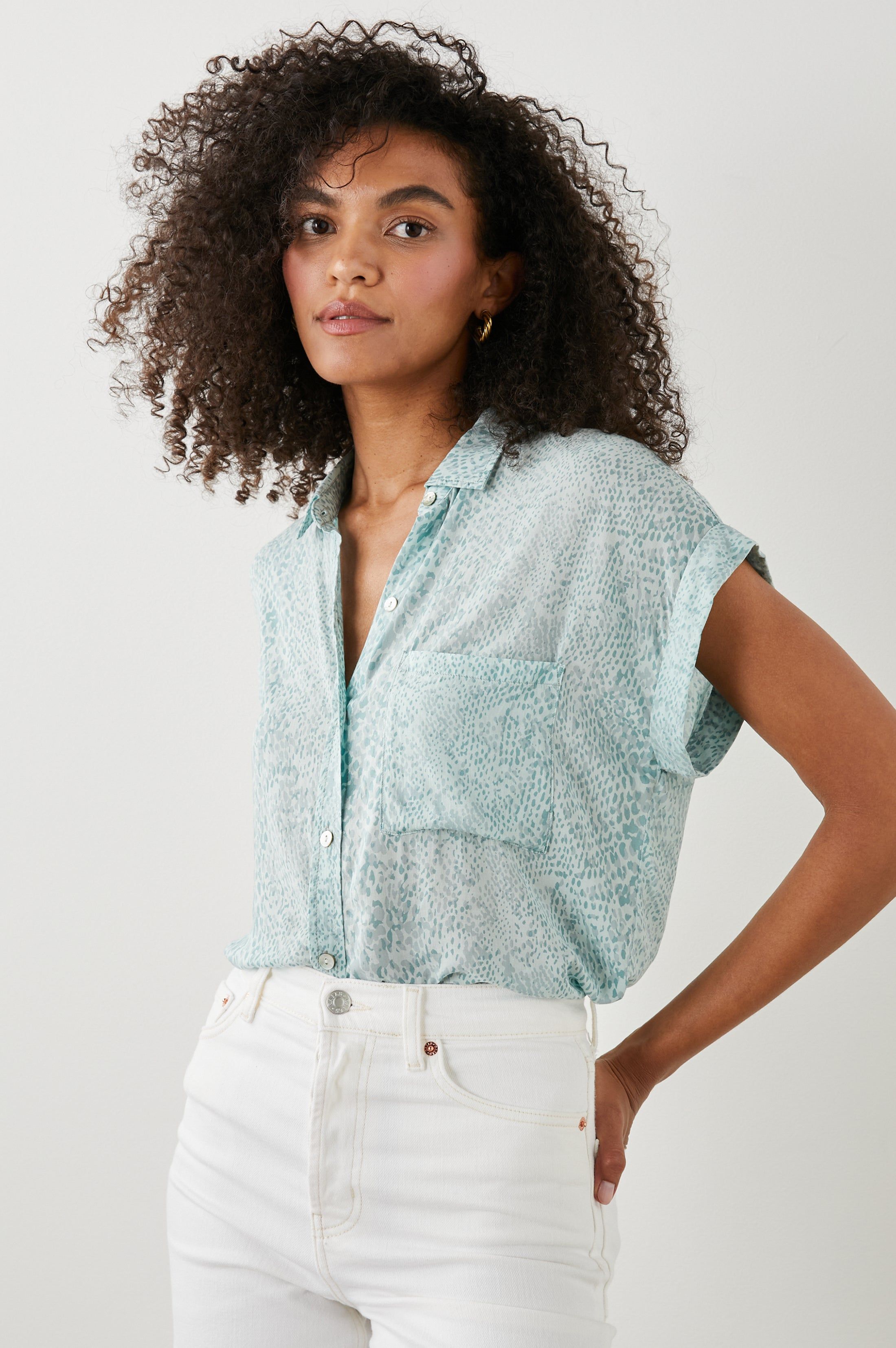 WHITNEY SHIRT - MINT BOA sold by Rails product image thumbnail 4
