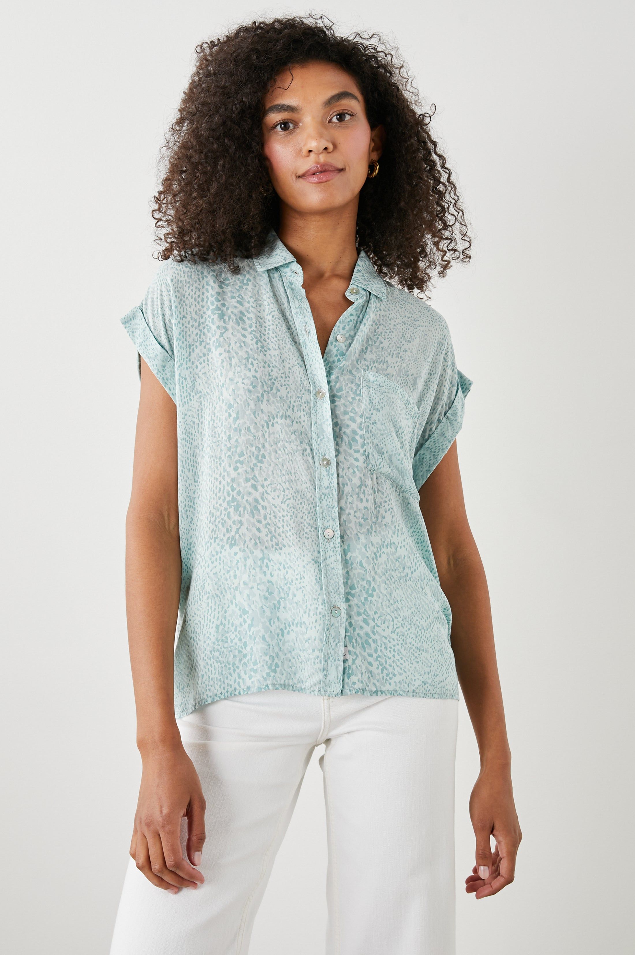 WHITNEY SHIRT - MINT BOA sold by Rails