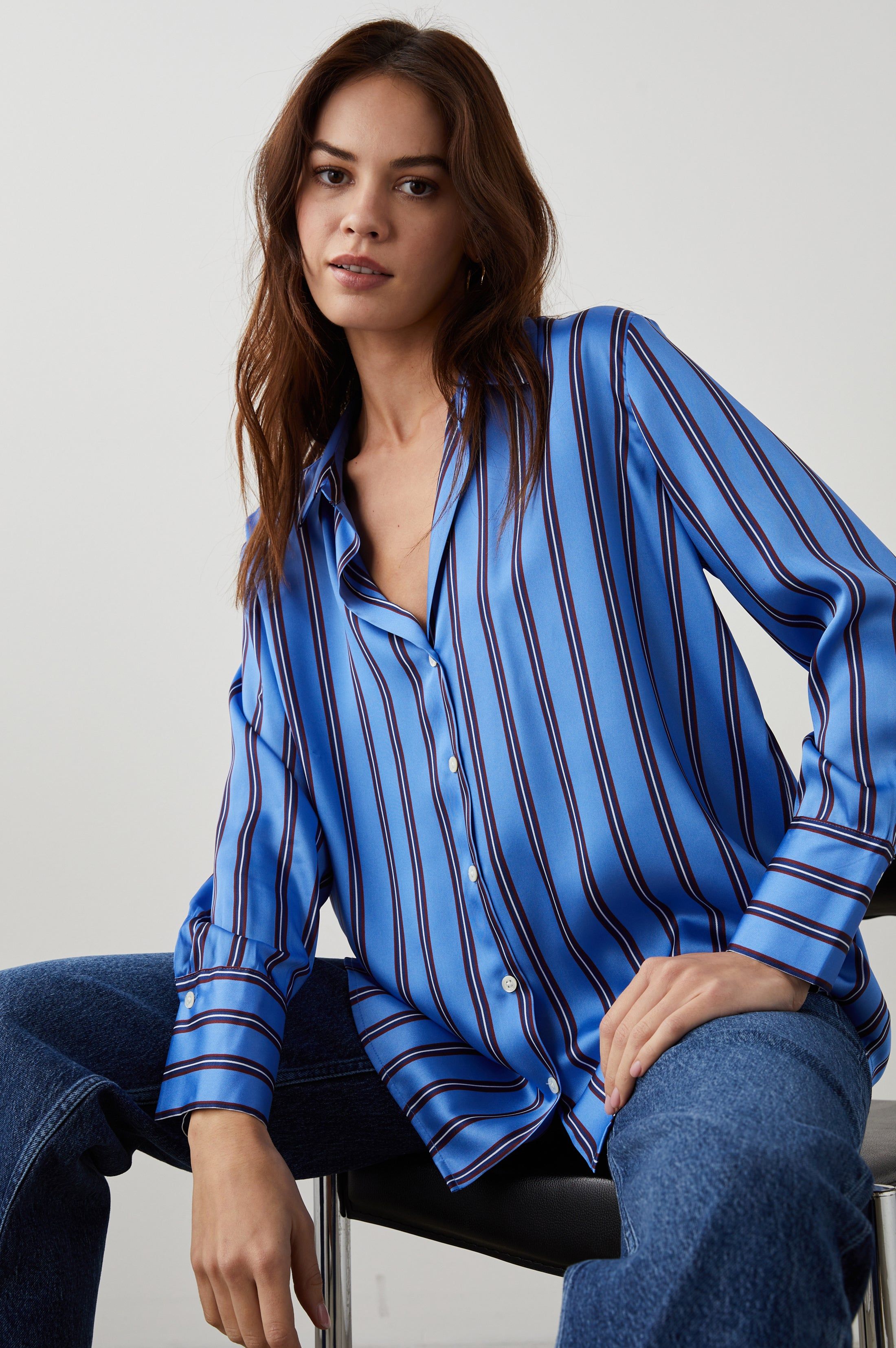DORIAN SHIRT - PRIMROSE STRIPE sold by Rails product image thumbnail 3