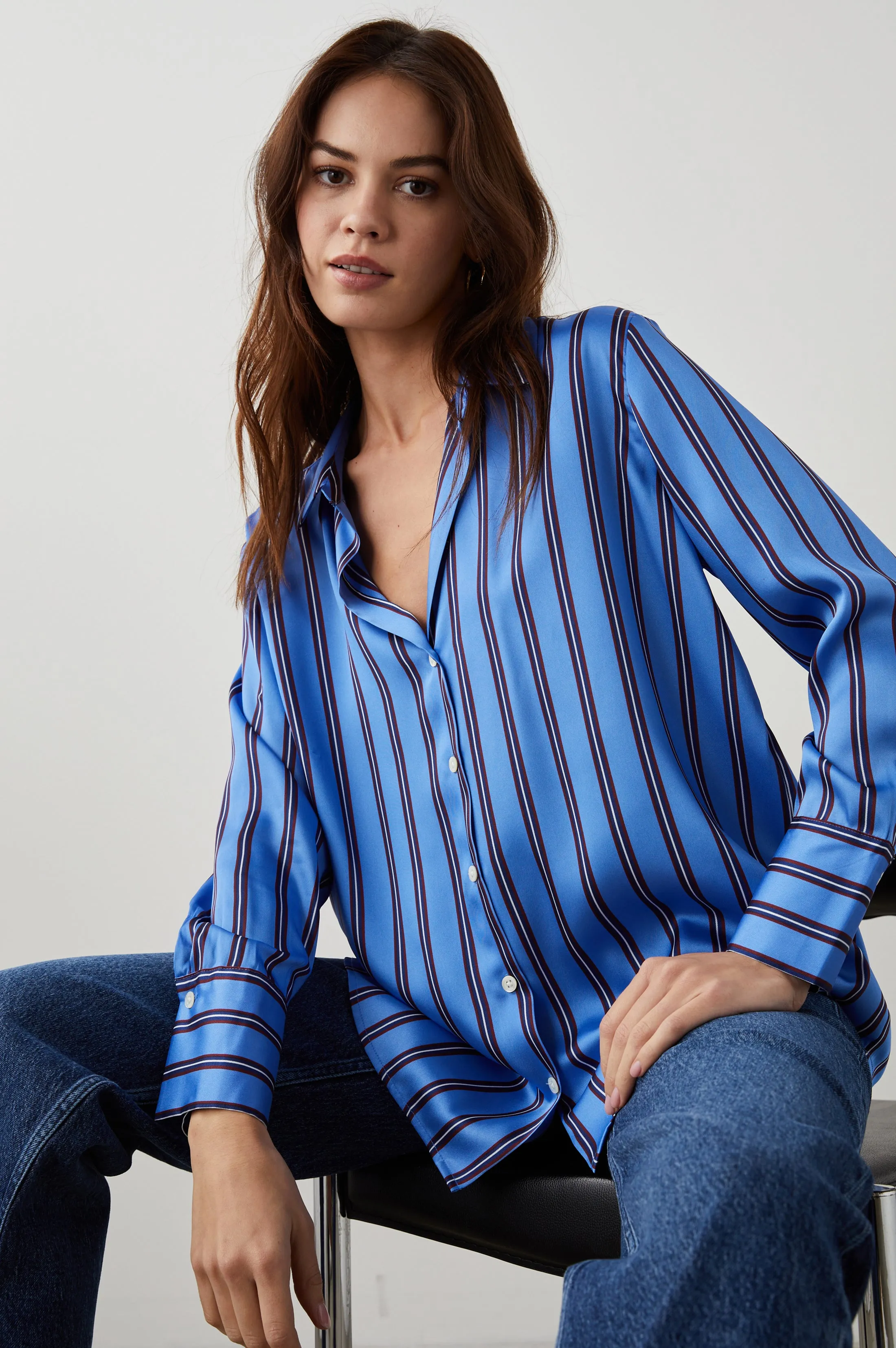 DORIAN SHIRT - PRIMROSE STRIPE sold by Rails product image thumbnail 3