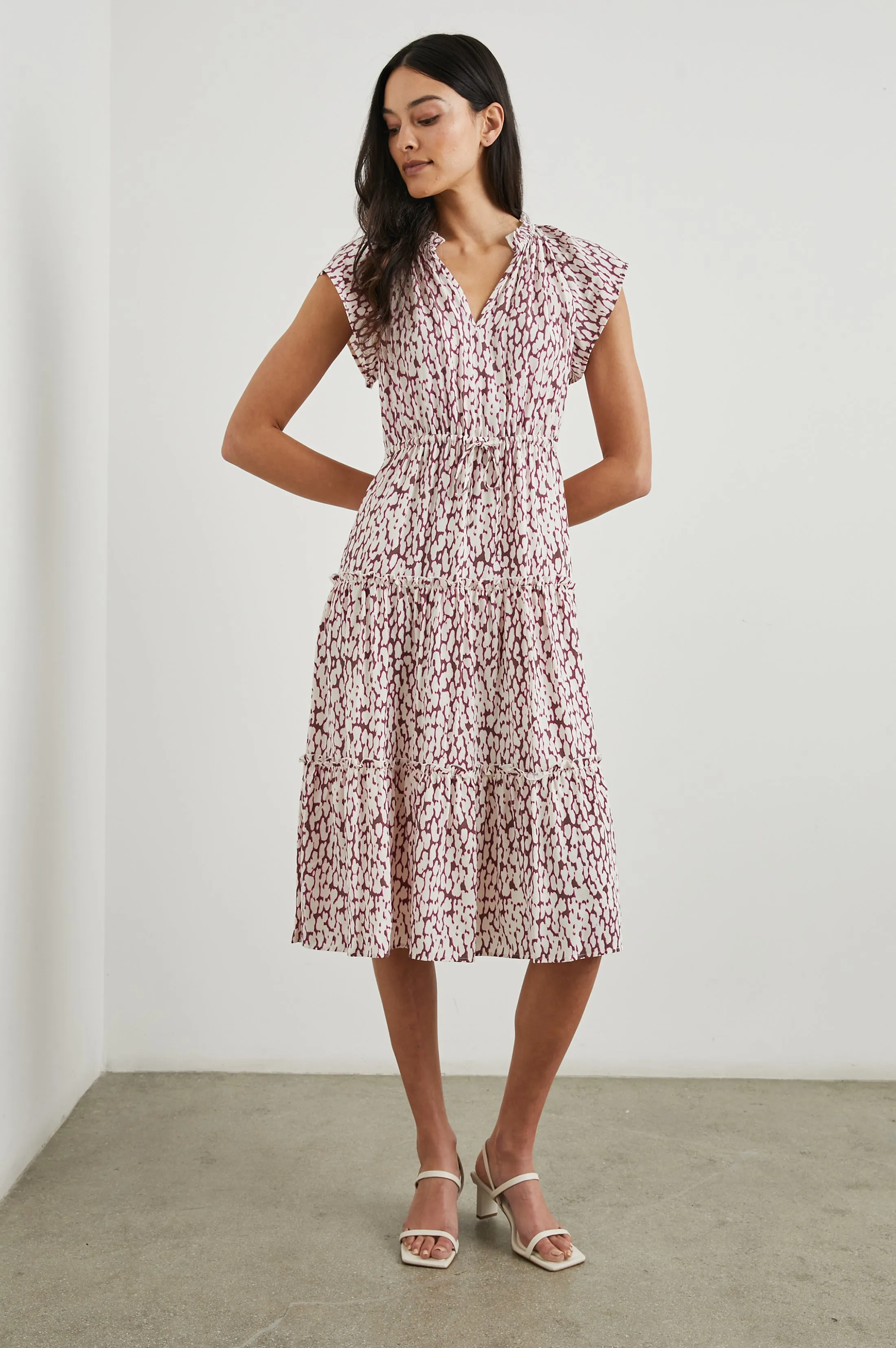 JUNI DRESS - PINK STATIC LEOPARD sold by Rails