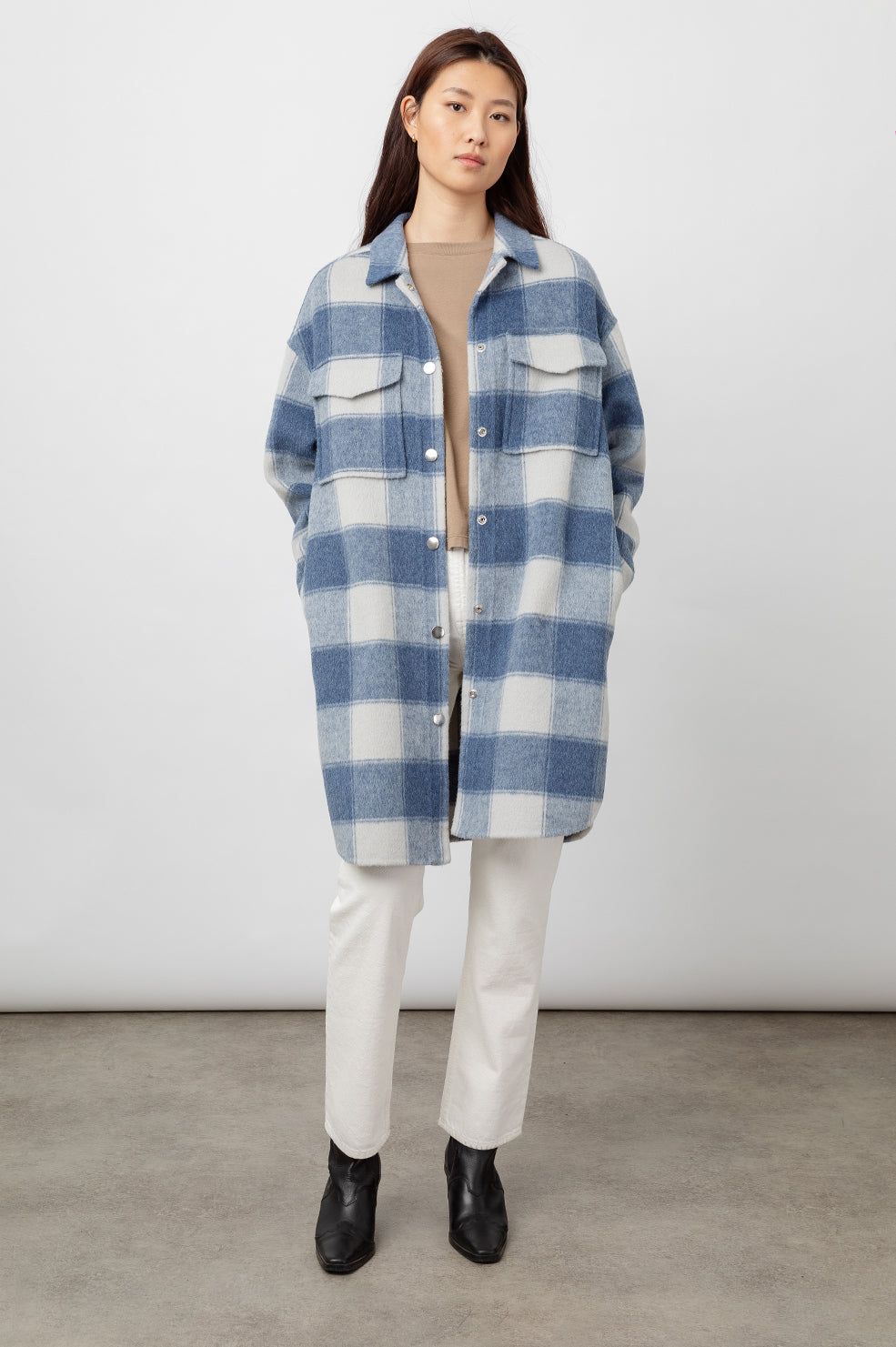 JARO COAT - BLUE BUFFALO CHECK sold by Rails product image thumbnail 5