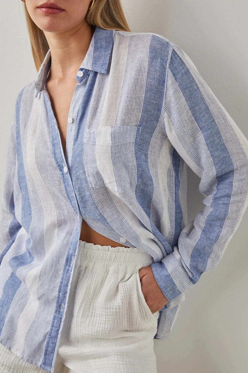 CHARLI SHIRT - NEVIS STRIPE sold by Rails