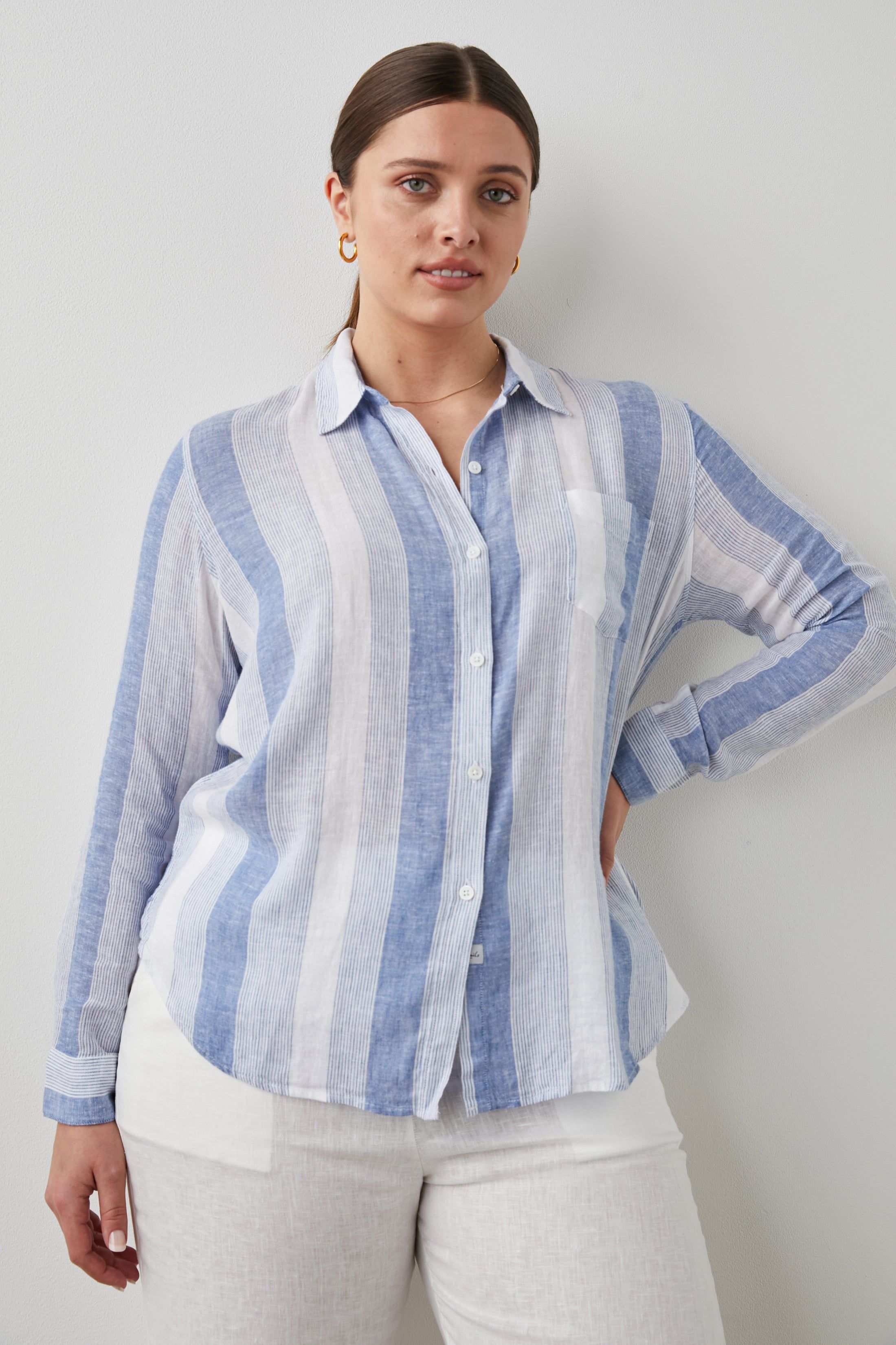 CHARLI SHIRT - NEVIS STRIPE sold by Rails product image thumbnail 6