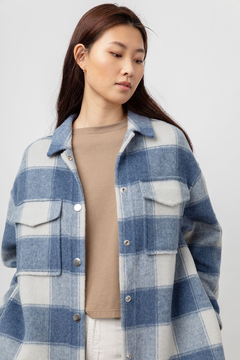 JARO COAT - BLUE BUFFALO CHECK sold by Rails product image thumbnail 3