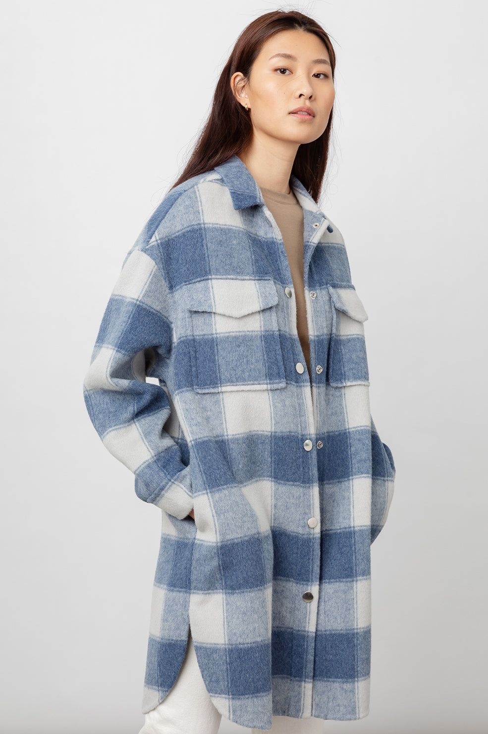 JARO COAT - BLUE BUFFALO CHECK sold by Rails