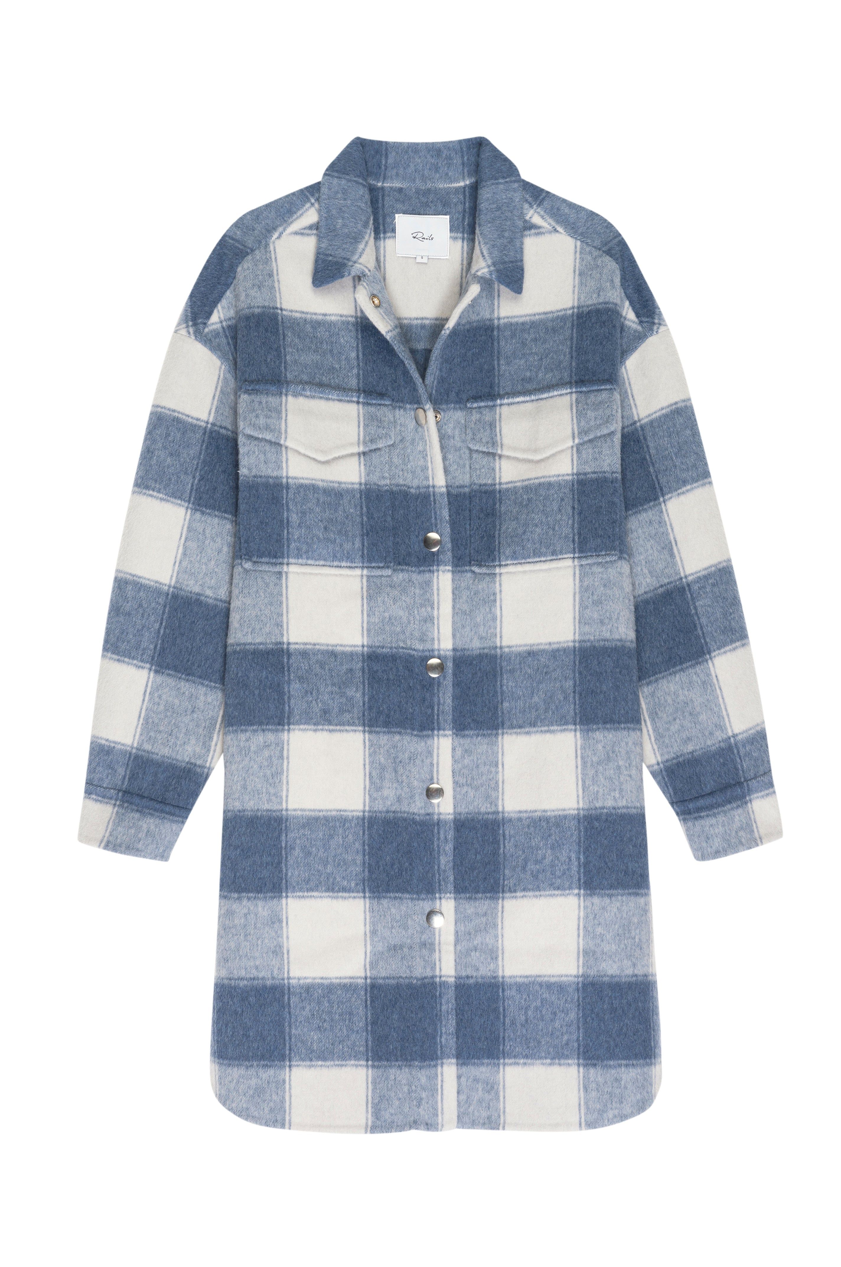 JARO COAT - BLUE BUFFALO CHECK sold by Rails product image thumbnail 7