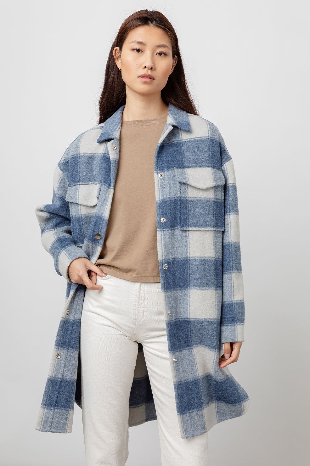 JARO COAT - BLUE BUFFALO CHECK sold by Rails product image thumbnail 4
