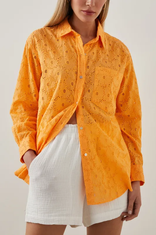 ARLO SHIRT - MARIGOLD EYELET sold by Rails