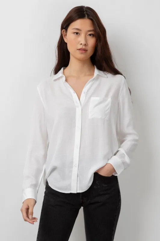 HUNTER SHIRT - IVORY CHECK sold by Rails