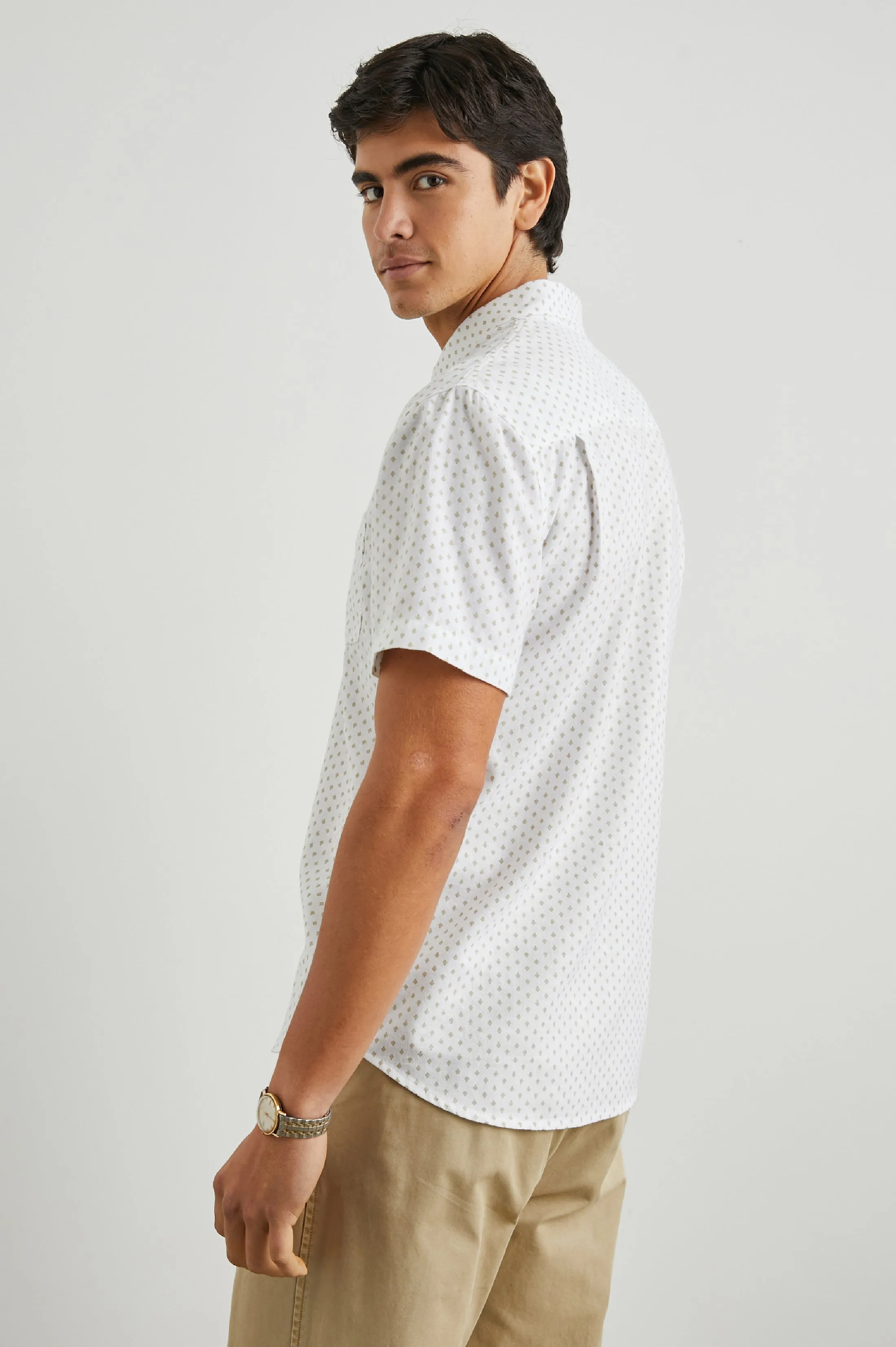 FAIRFAX SHIRT - POLYGON MICRO WHITE sold by Rails product image thumbnail 2