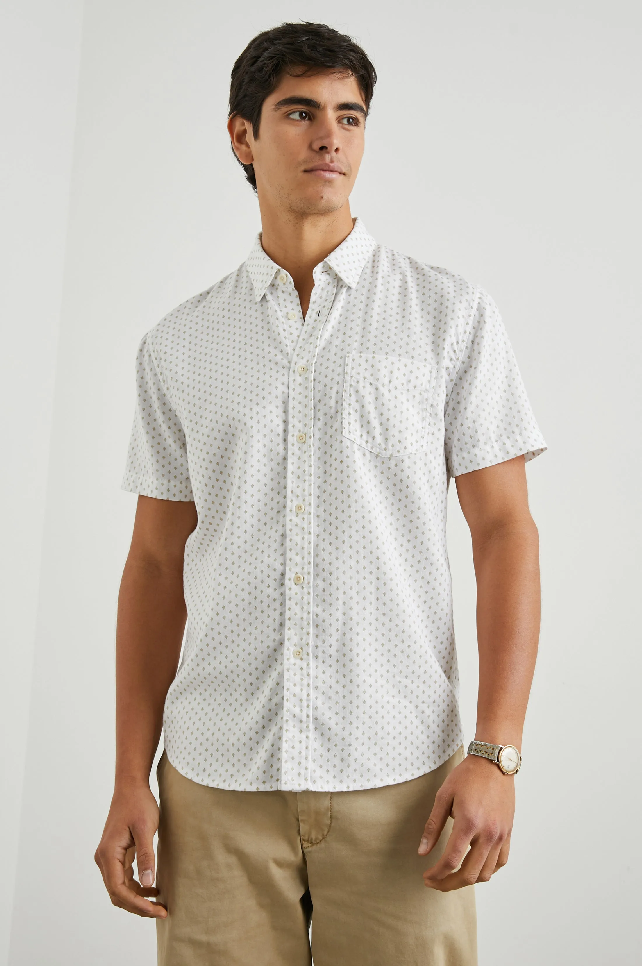 FAIRFAX SHIRT - POLYGON MICRO WHITE sold by Rails product image thumbnail 4