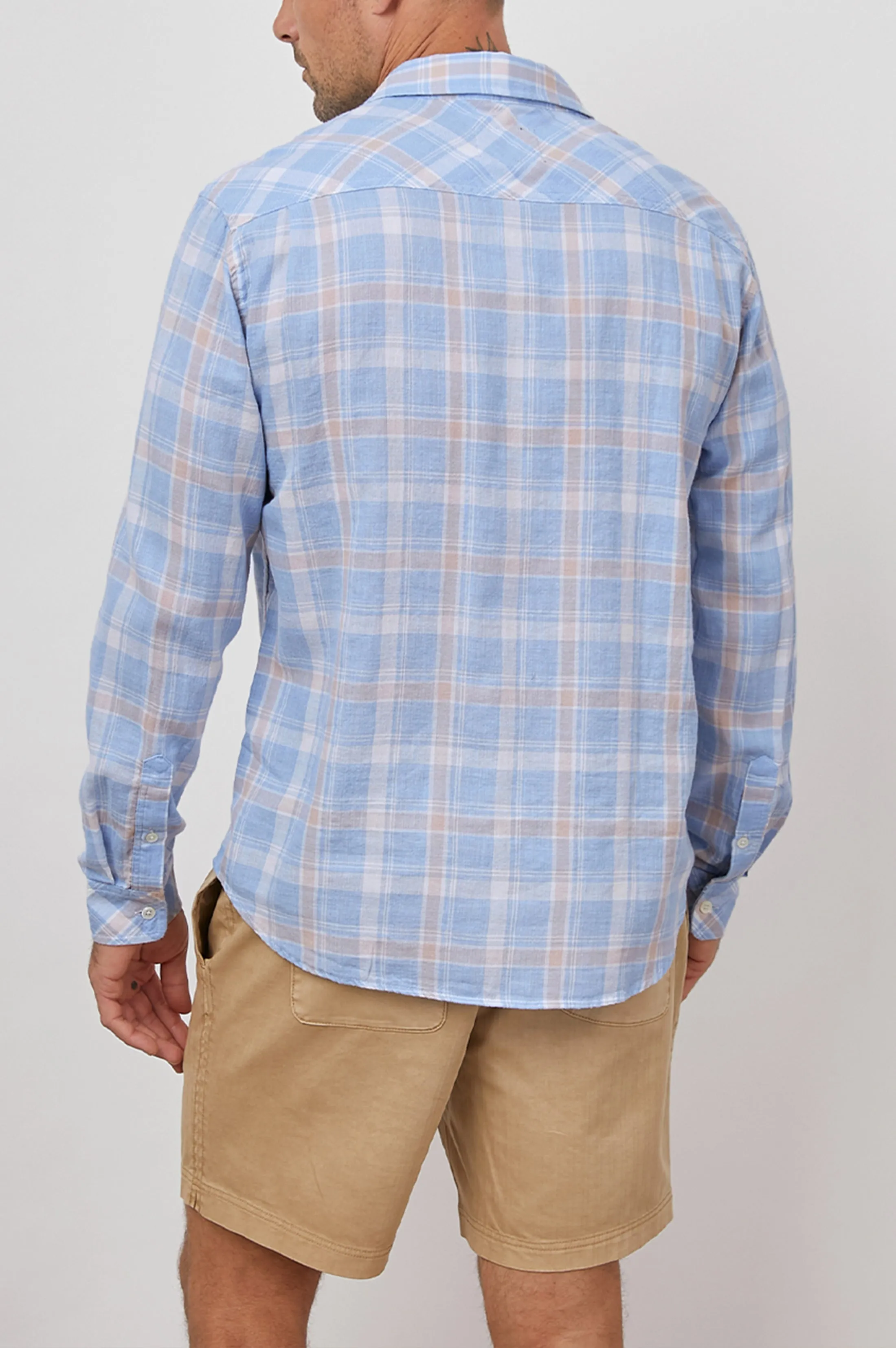 WYATT SHIRT - FADED STRAWBERRY SEAGLASS sold by Rails product image thumbnail 4