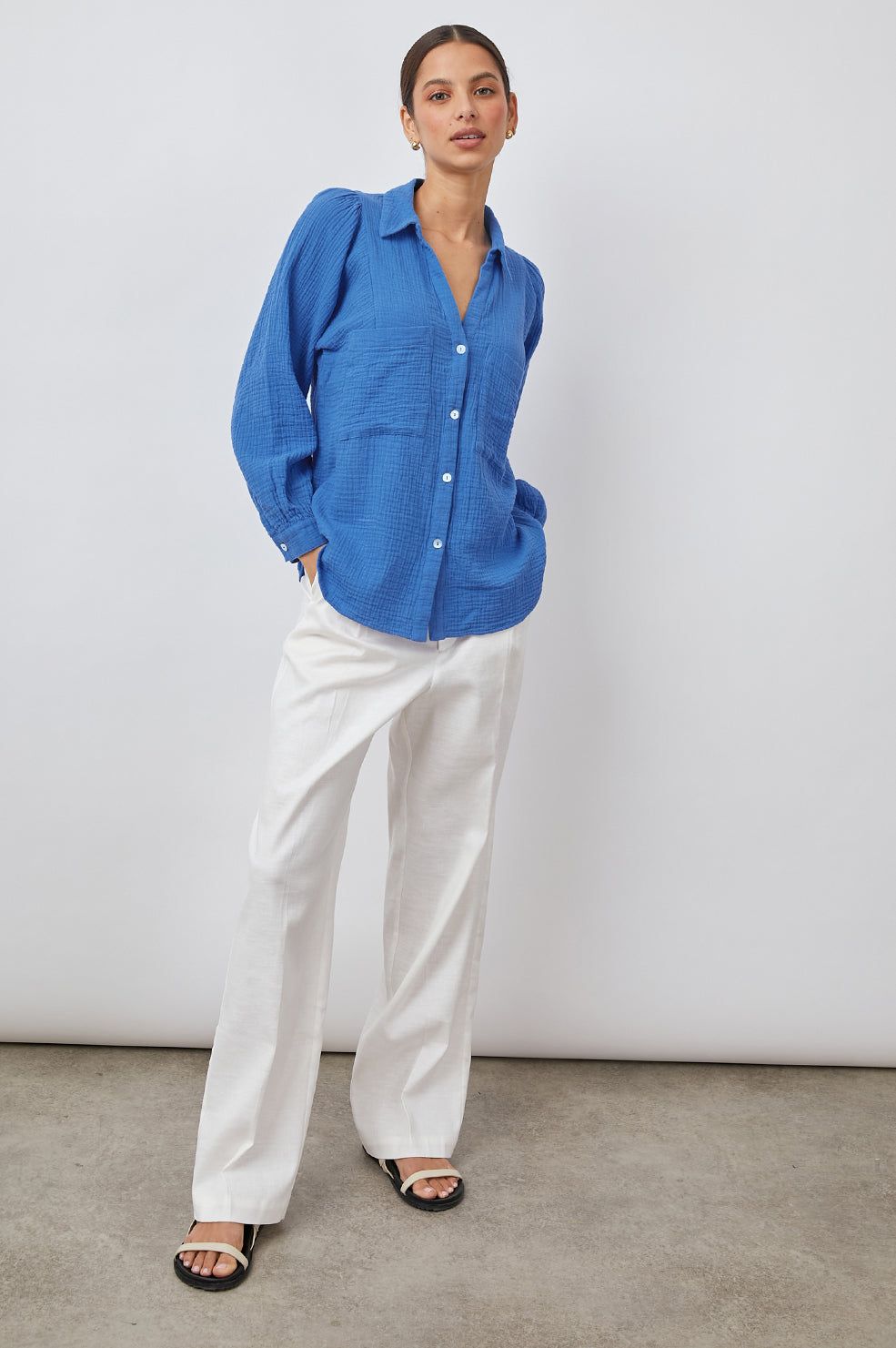 LAUREN SHIRT - PALACE BLUE sold by Rails product image thumbnail 3