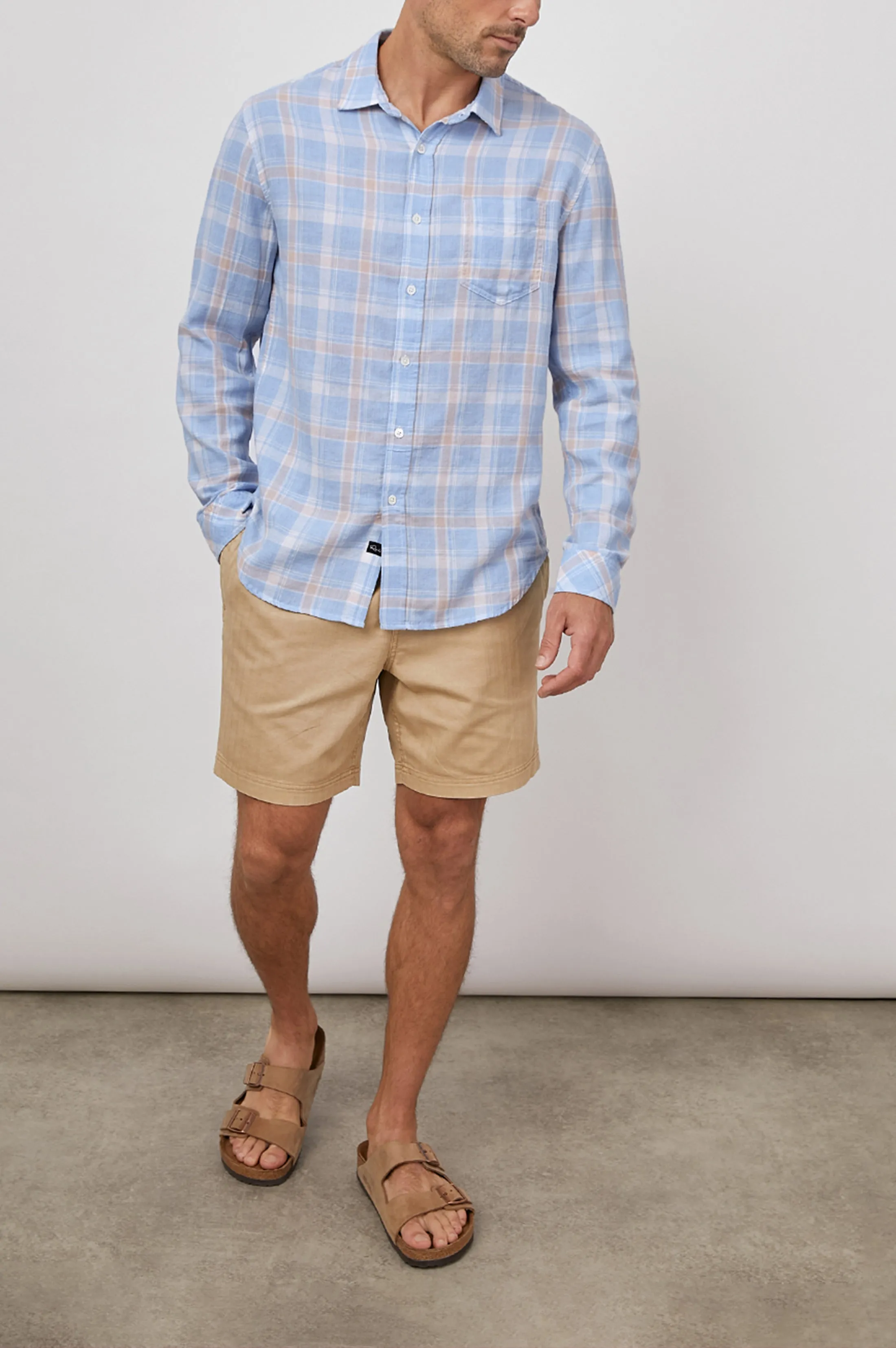 WYATT SHIRT - FADED STRAWBERRY SEAGLASS sold by Rails