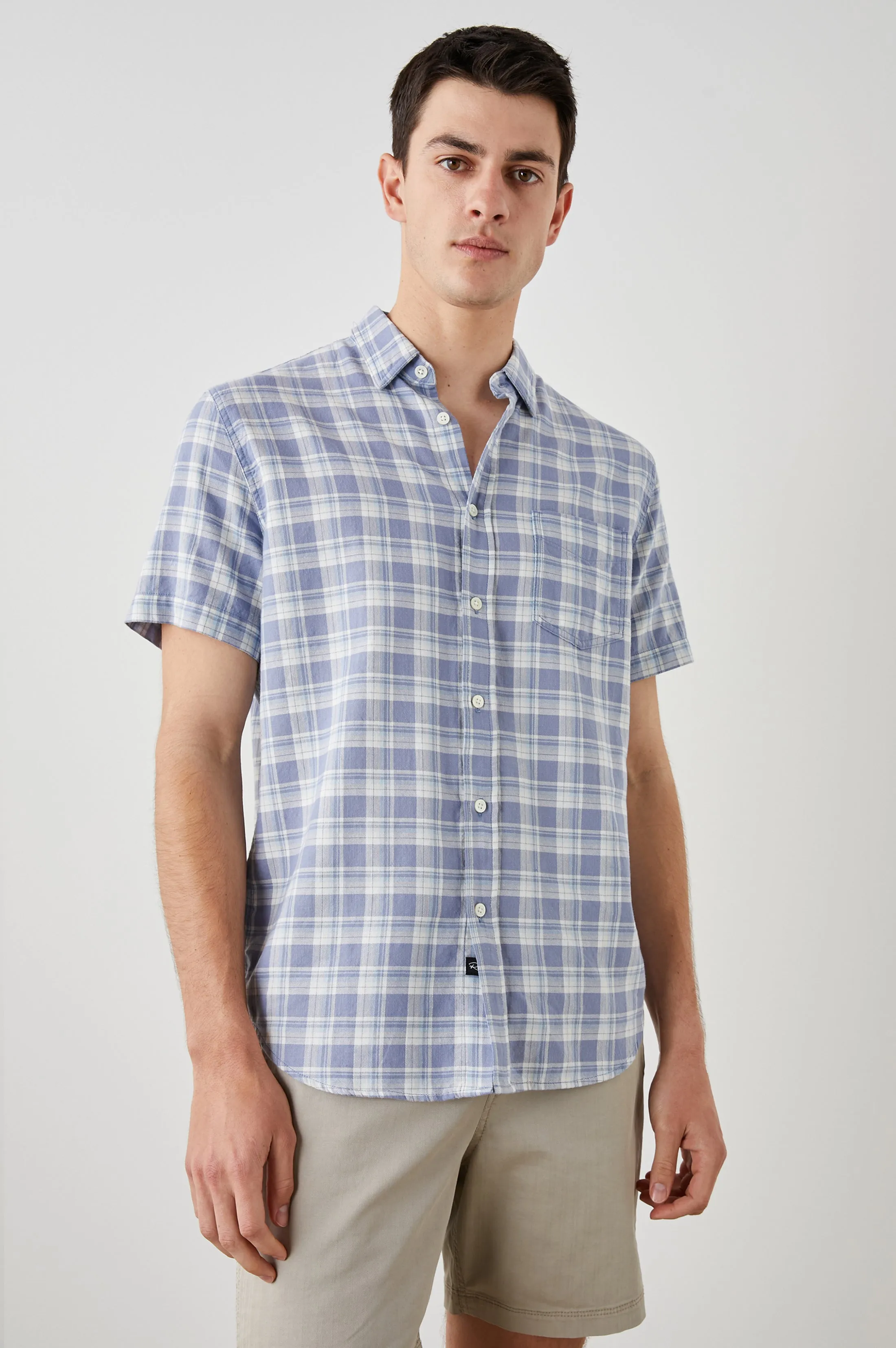 FAIRFAX SHIRT - SEAGLASS WHITE TOPAZ sold by Rails