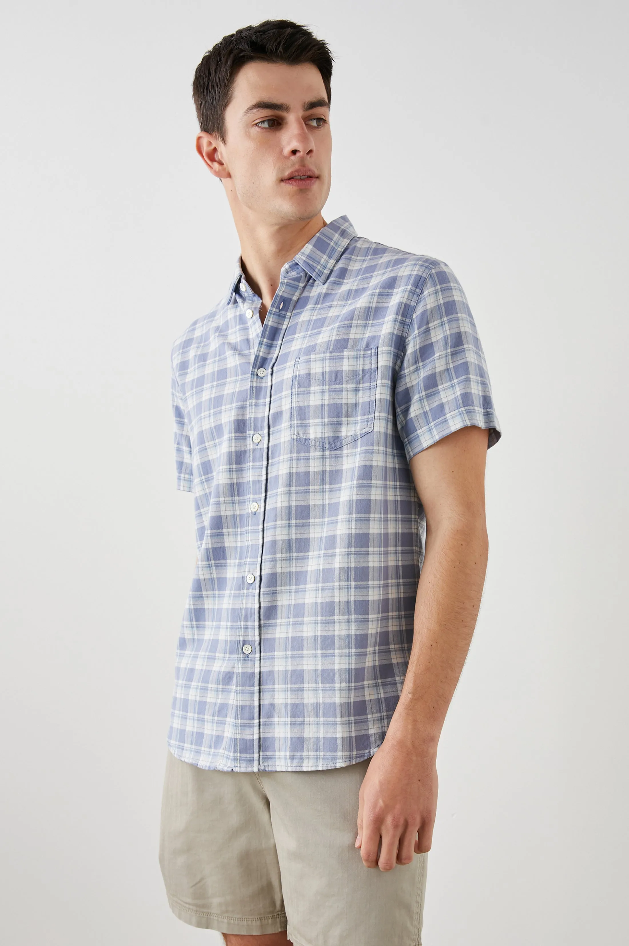 FAIRFAX SHIRT - SEAGLASS WHITE TOPAZ sold by Rails product image thumbnail 4