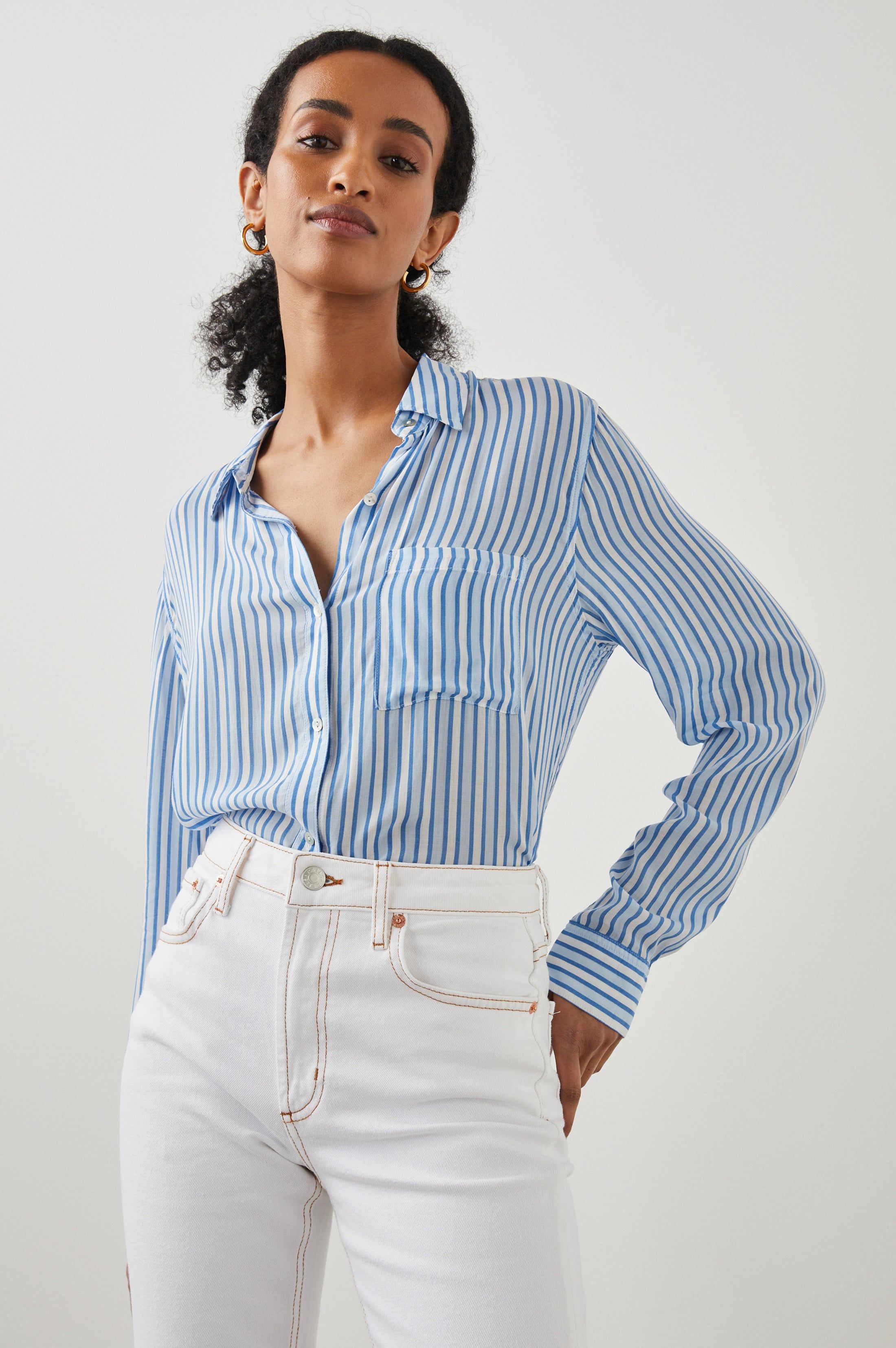 JOSEPHINE SHIRT - MAR STRIPE sold by Rails product image thumbnail 3