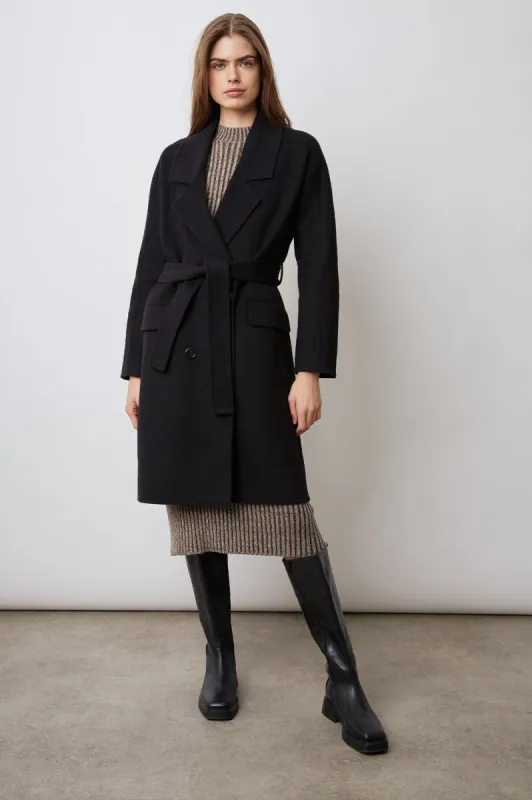 MARTA COAT - BLACK sold by Rails