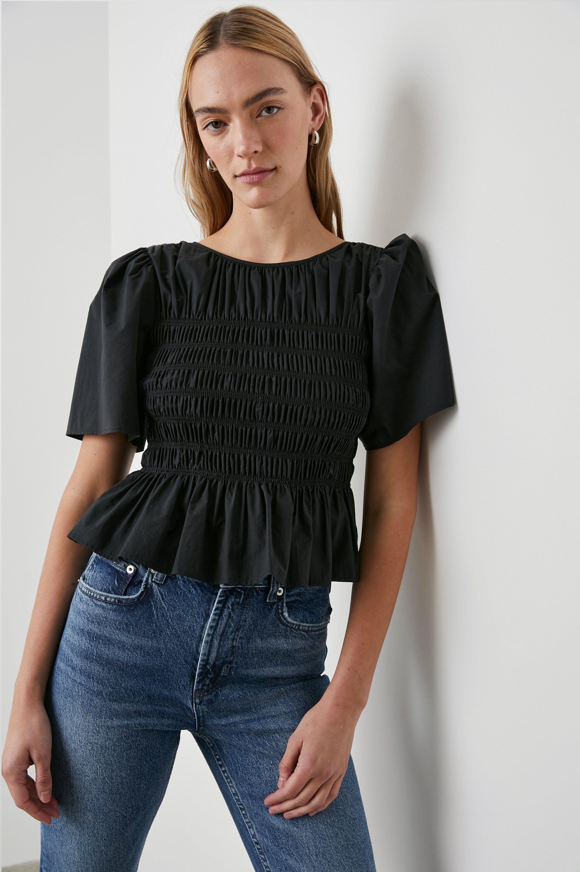 ROSIE TOP - BLACK sold by Rails