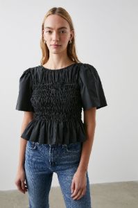 ROSIE TOP - BLACK sold by Rails
