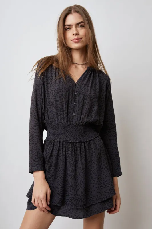 JASMINE DRESS - SPOTTED SLATE sold by Rails