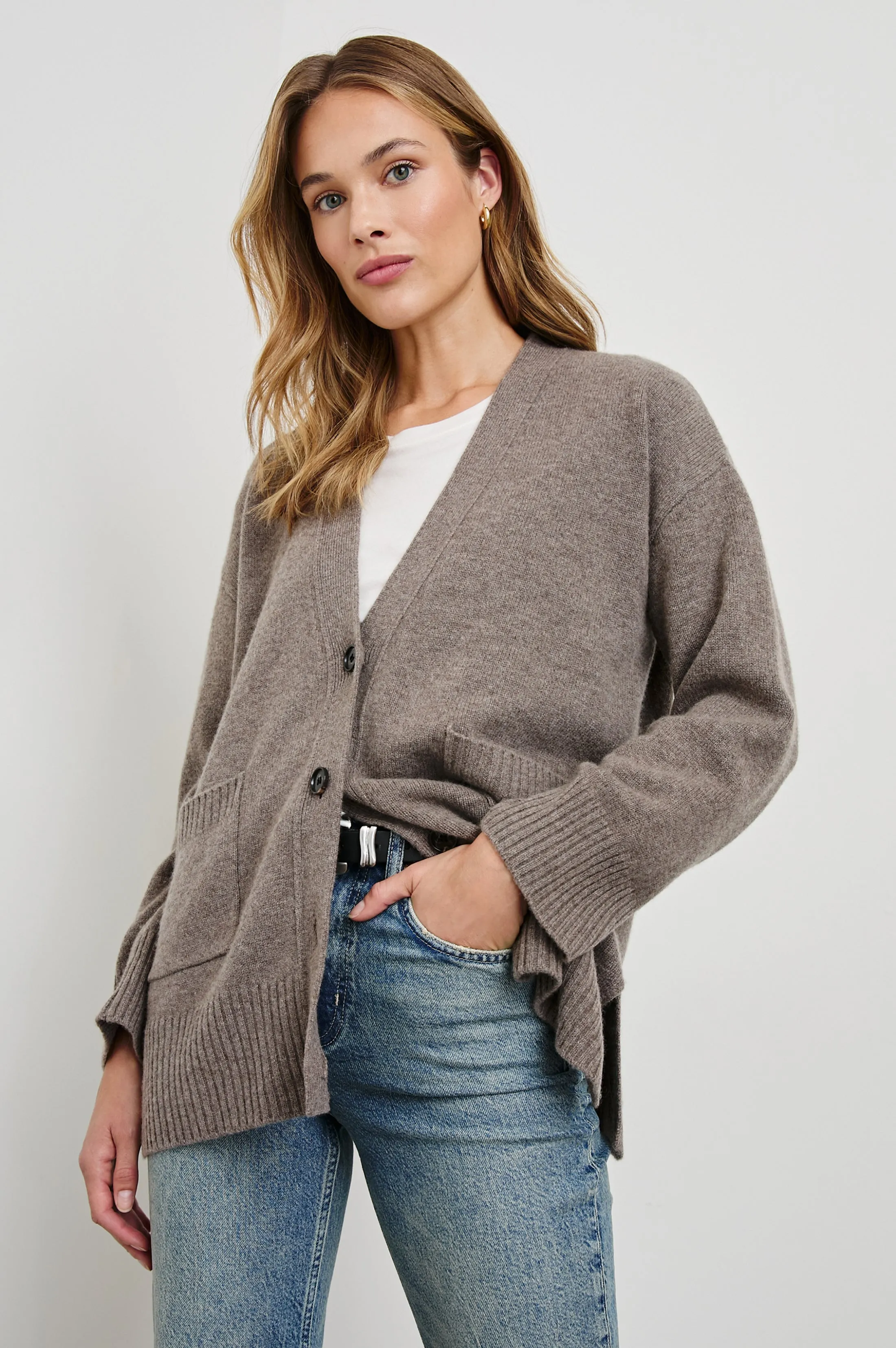 PERRY CARDIGAN - MINK sold by Rails