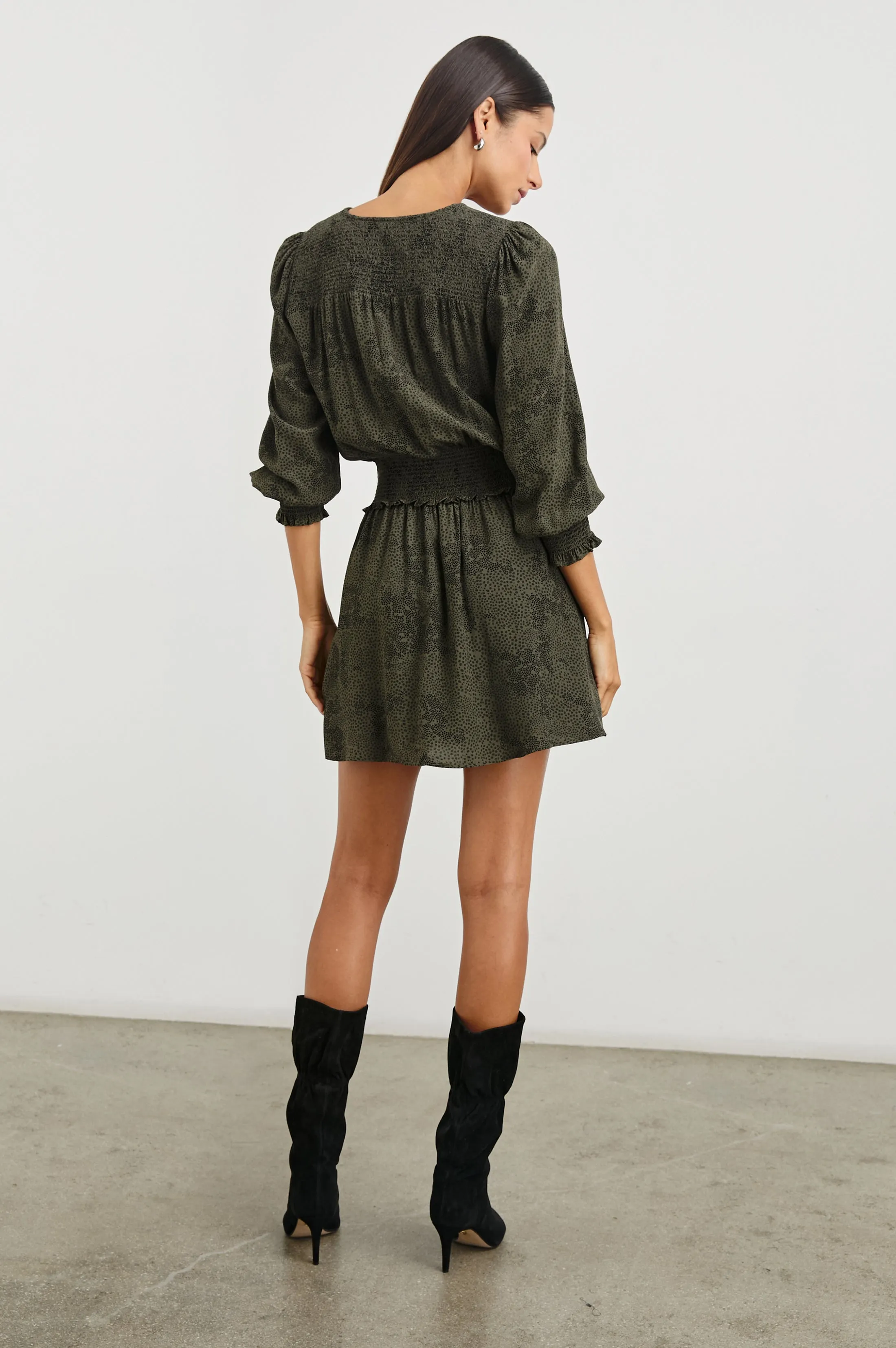 ZANA DRESS - OLIVE PEBBLE sold by Rails product image thumbnail 5
