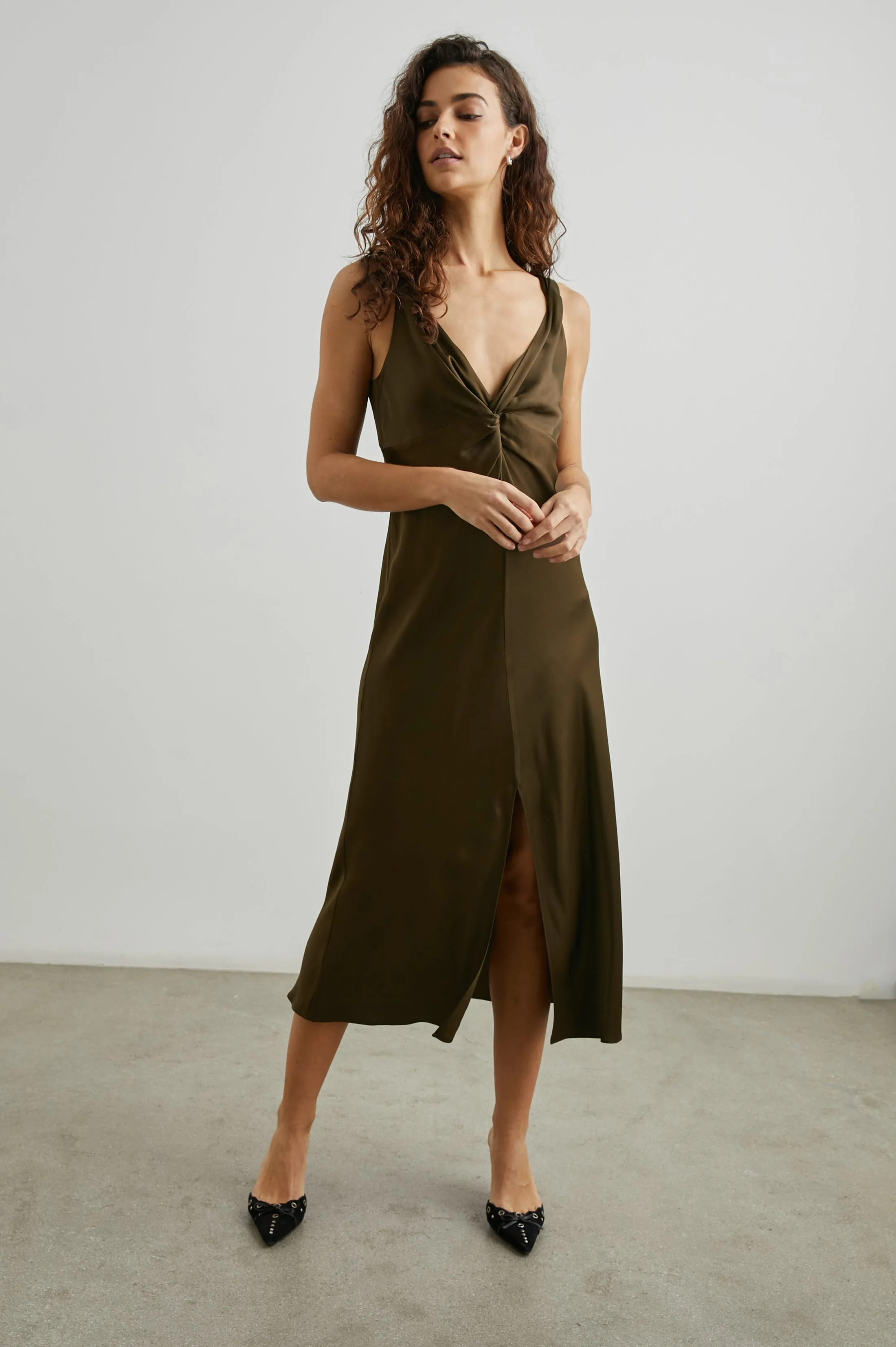 VIVIANA DRESS - DARK MOSS sold by Rails product image thumbnail 4