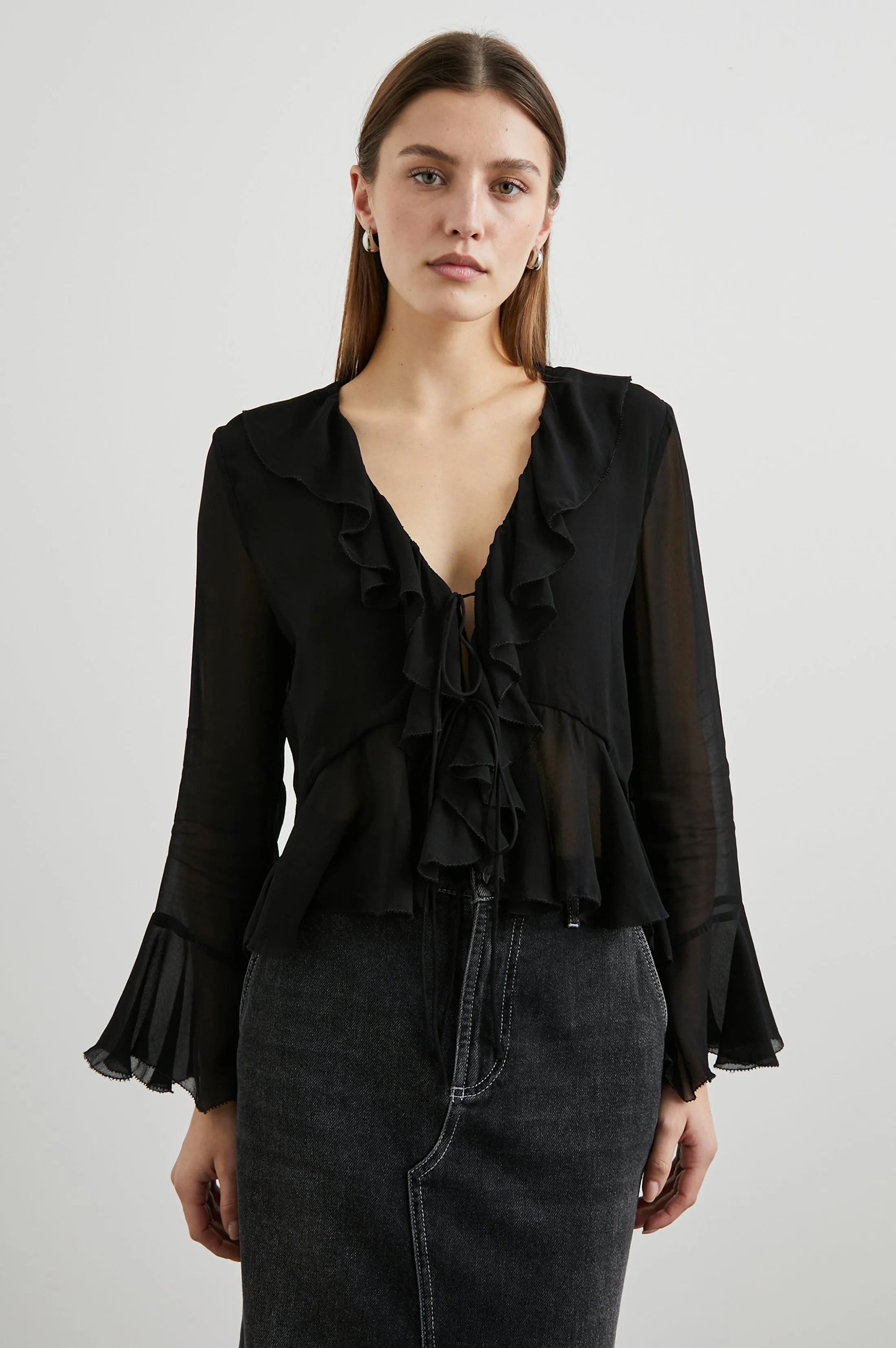 NICOLETTA TOP - BLACK sold by Rails