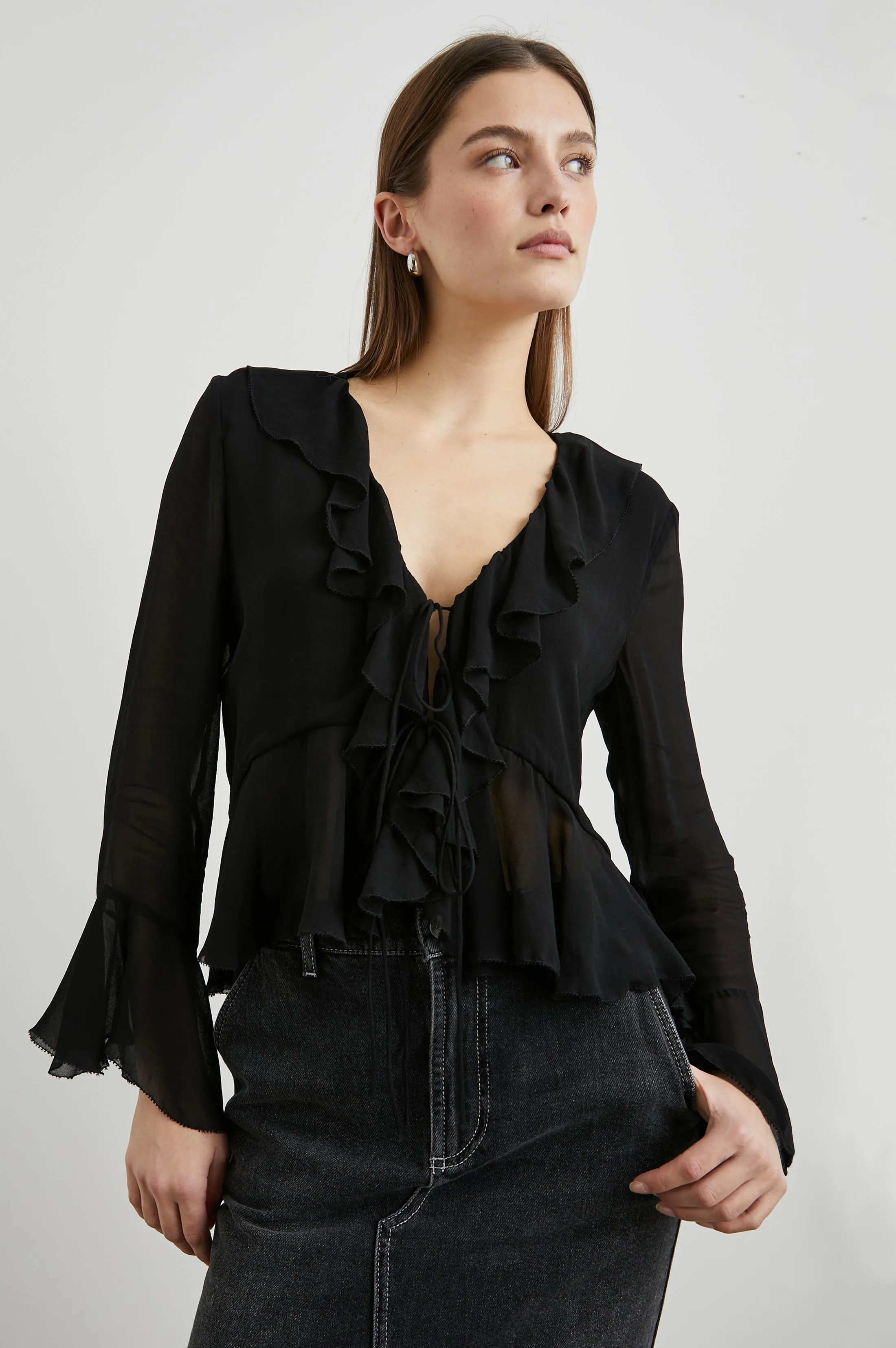NICOLETTA TOP - BLACK sold by Rails product image thumbnail 4
