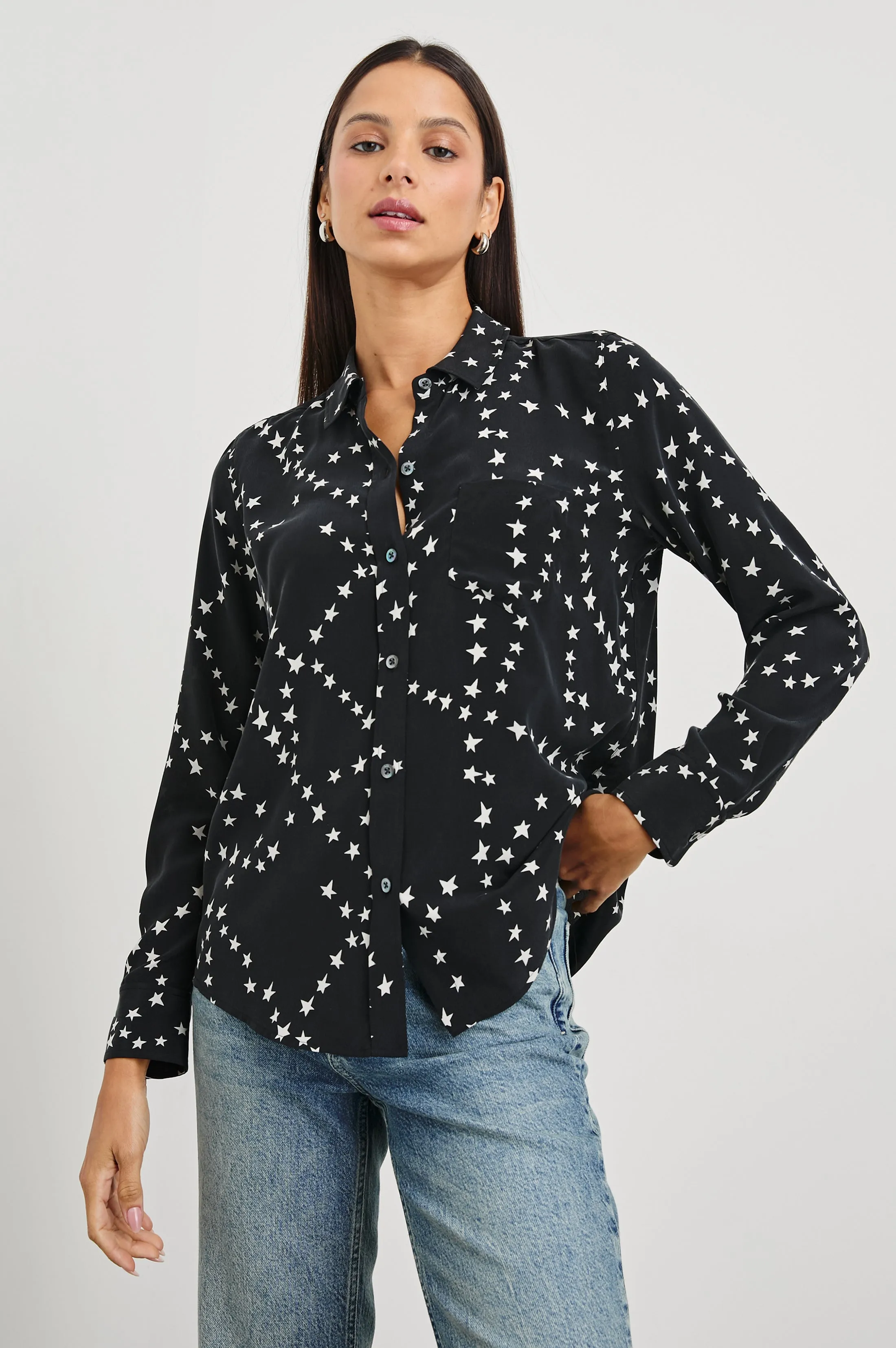 KATE SHIRT - BLACK STAR CHAIN sold by Rails