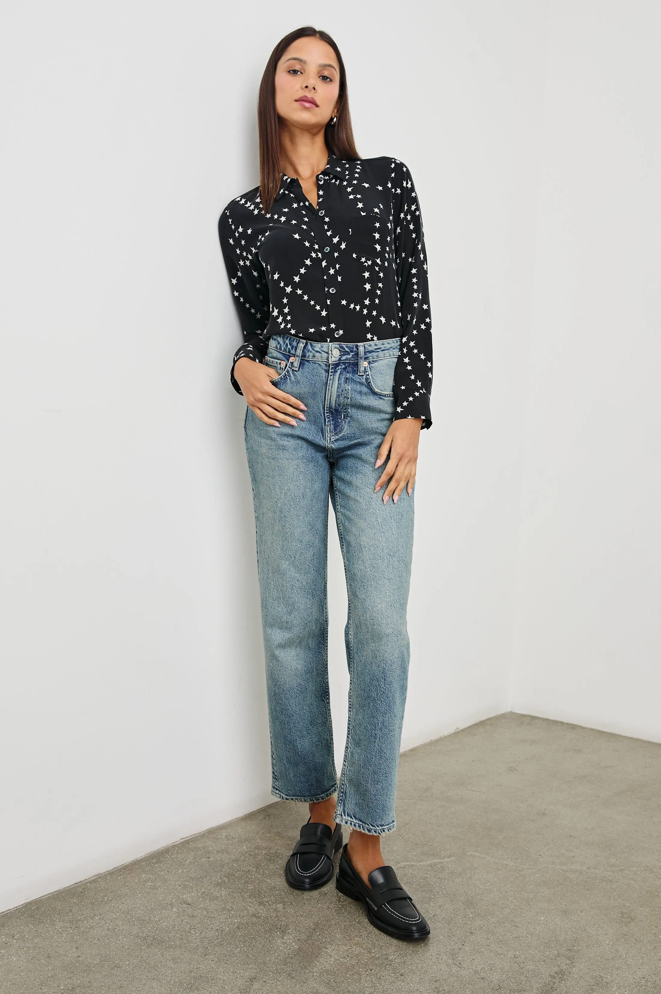 KATE SHIRT - BLACK STAR CHAIN sold by Rails product image thumbnail 3