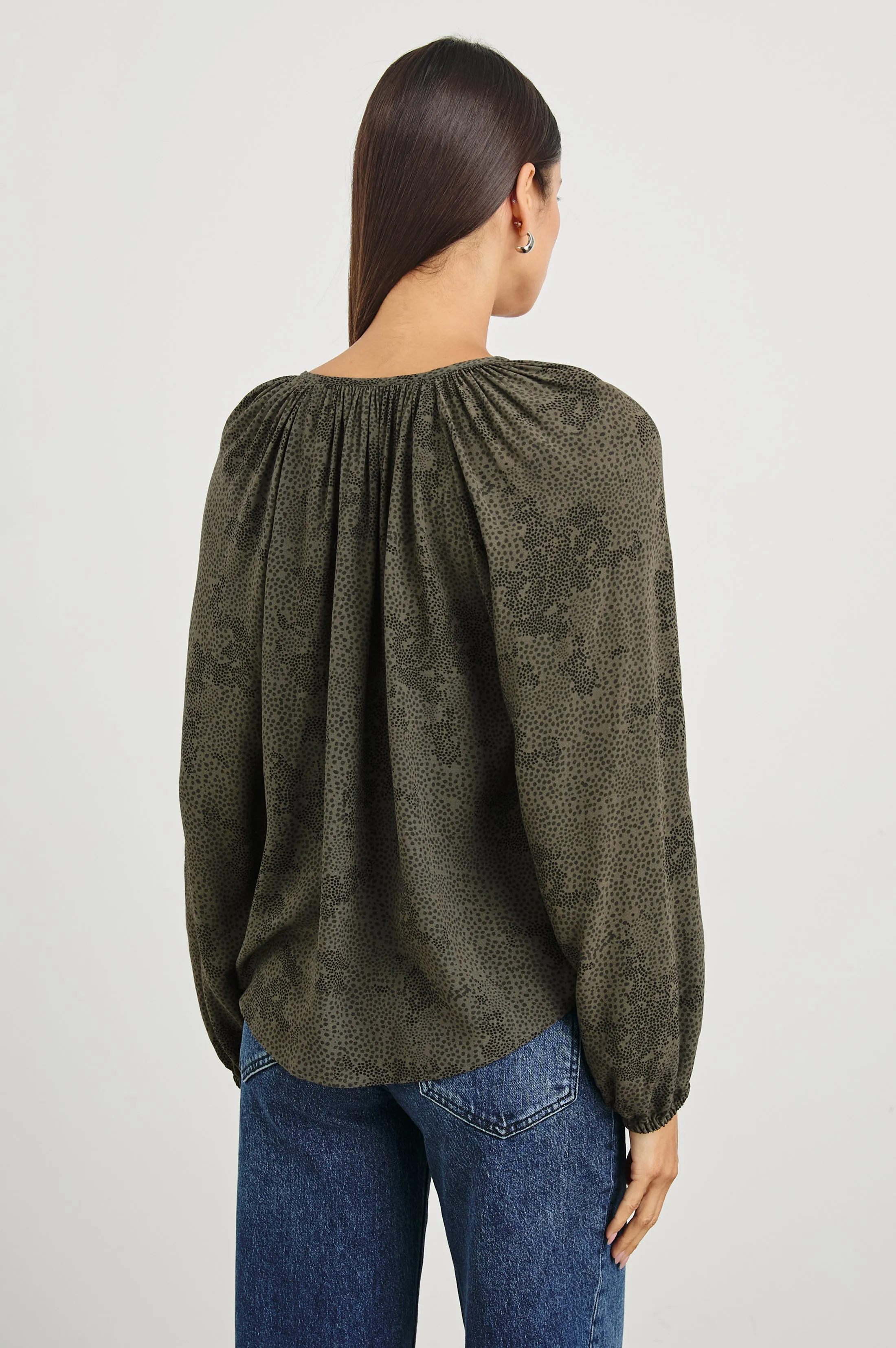 INDI TOP - OLIVE PEBBLE sold by Rails product image thumbnail 4