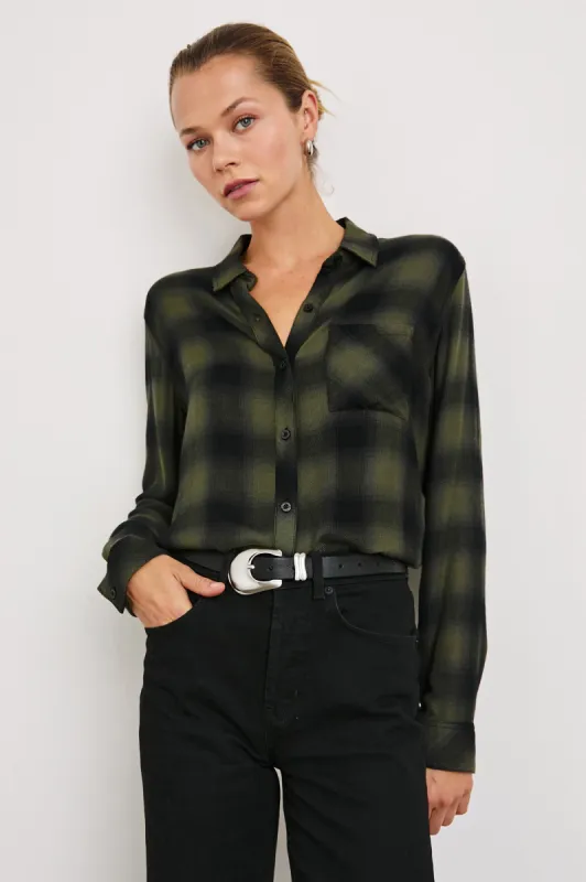 HUNTER SHIRT - OLIVE SHADOW ONYX sold by Rails